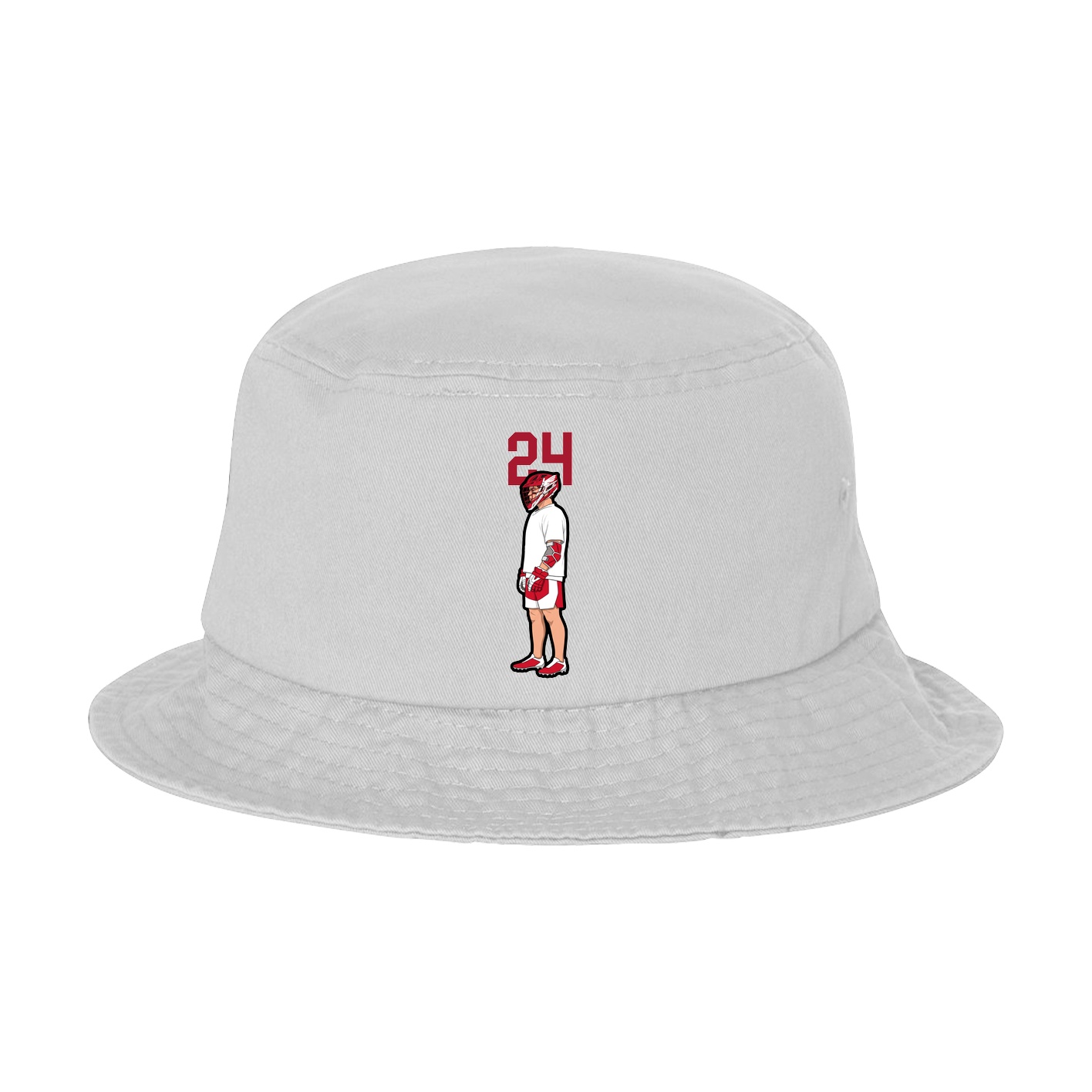 Bucket Cap — Number Top in White
