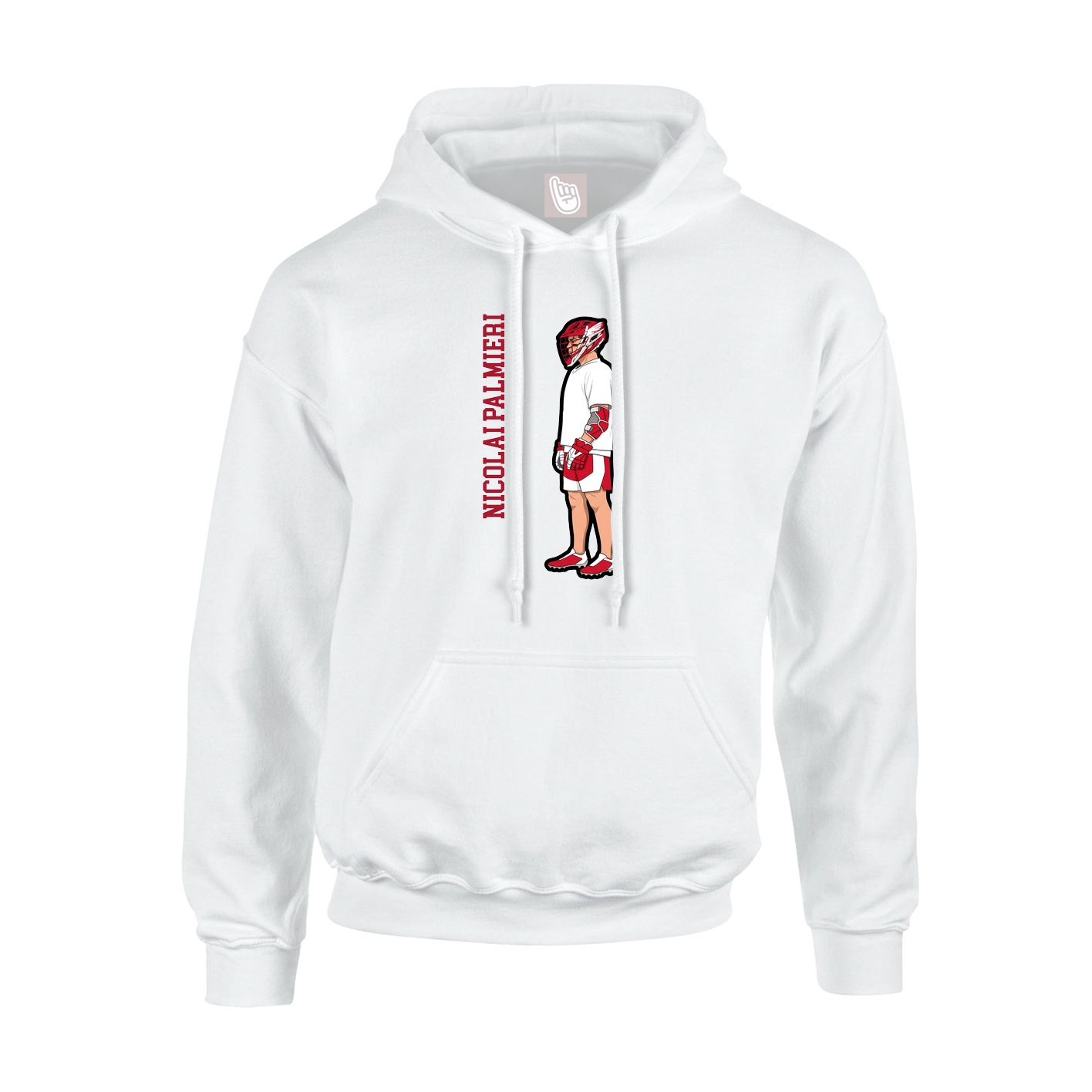 Hoodie — Name Vertical in White
