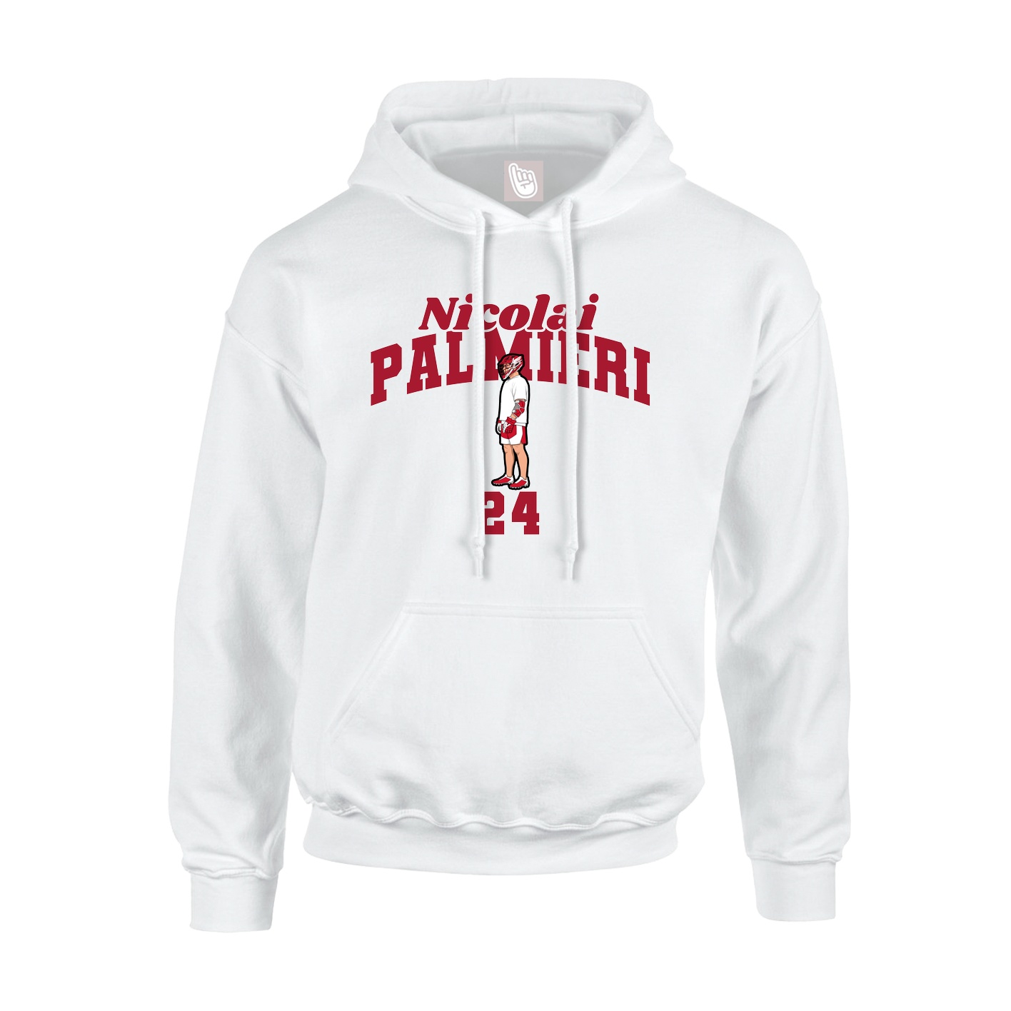 Youth Hoodie — Signature Arch in White