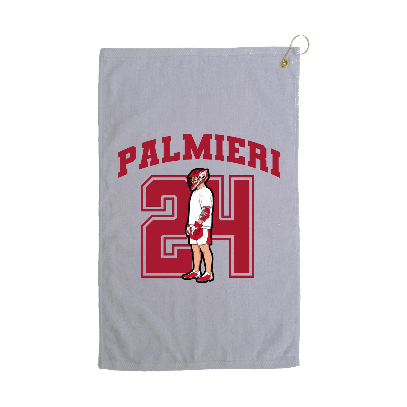 Golf Towel — Number in Grey