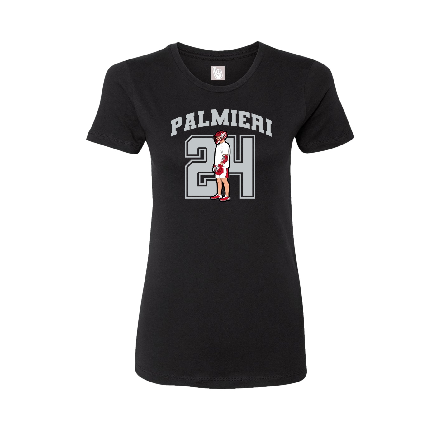 Fitted Women's Tee — Number in Black