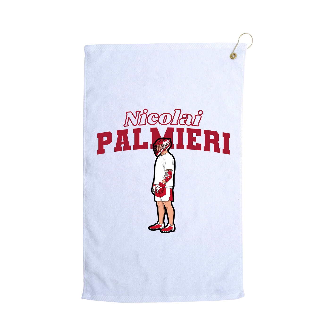 Golf Towel — Name Arch in White