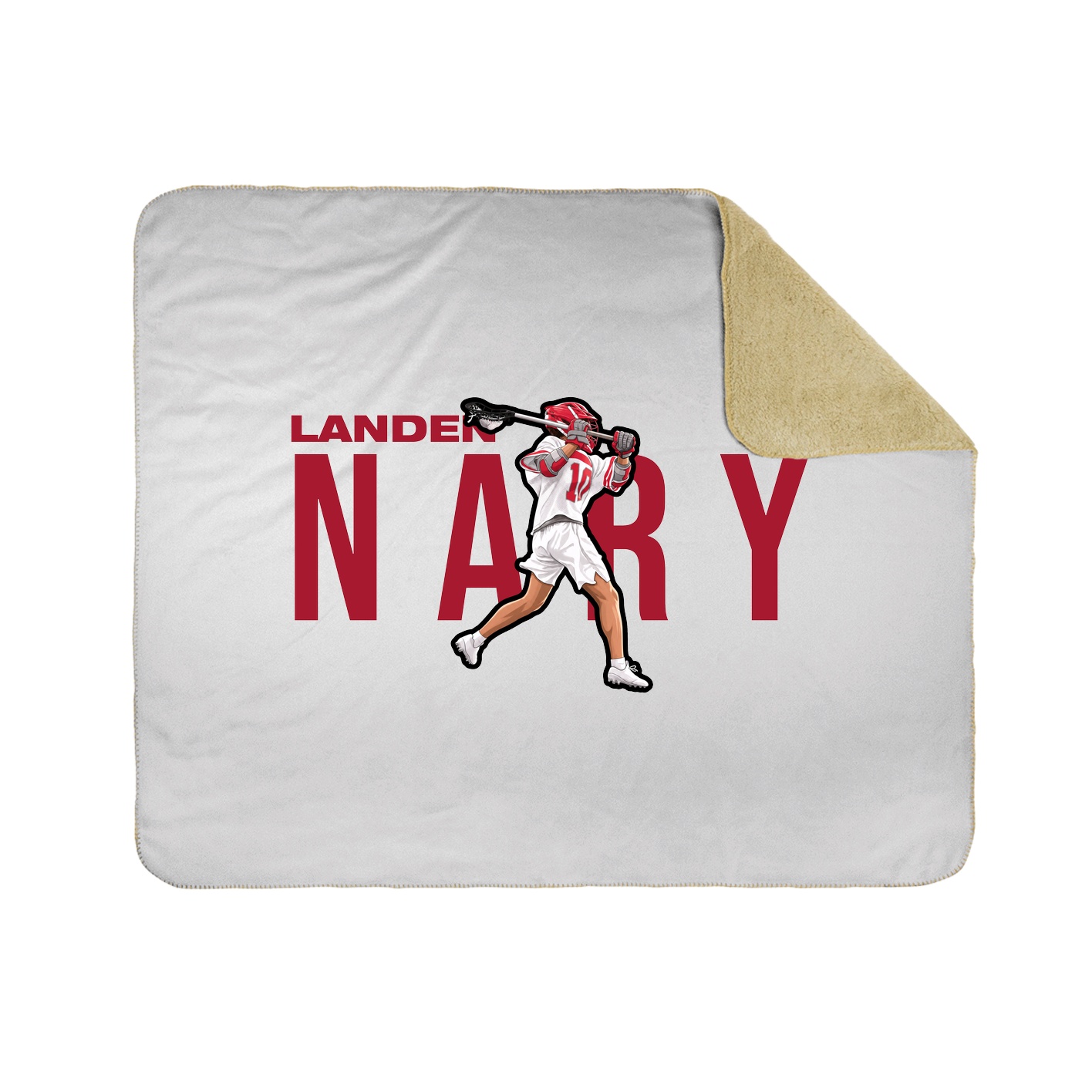 Throw Blanket — Player Name in White