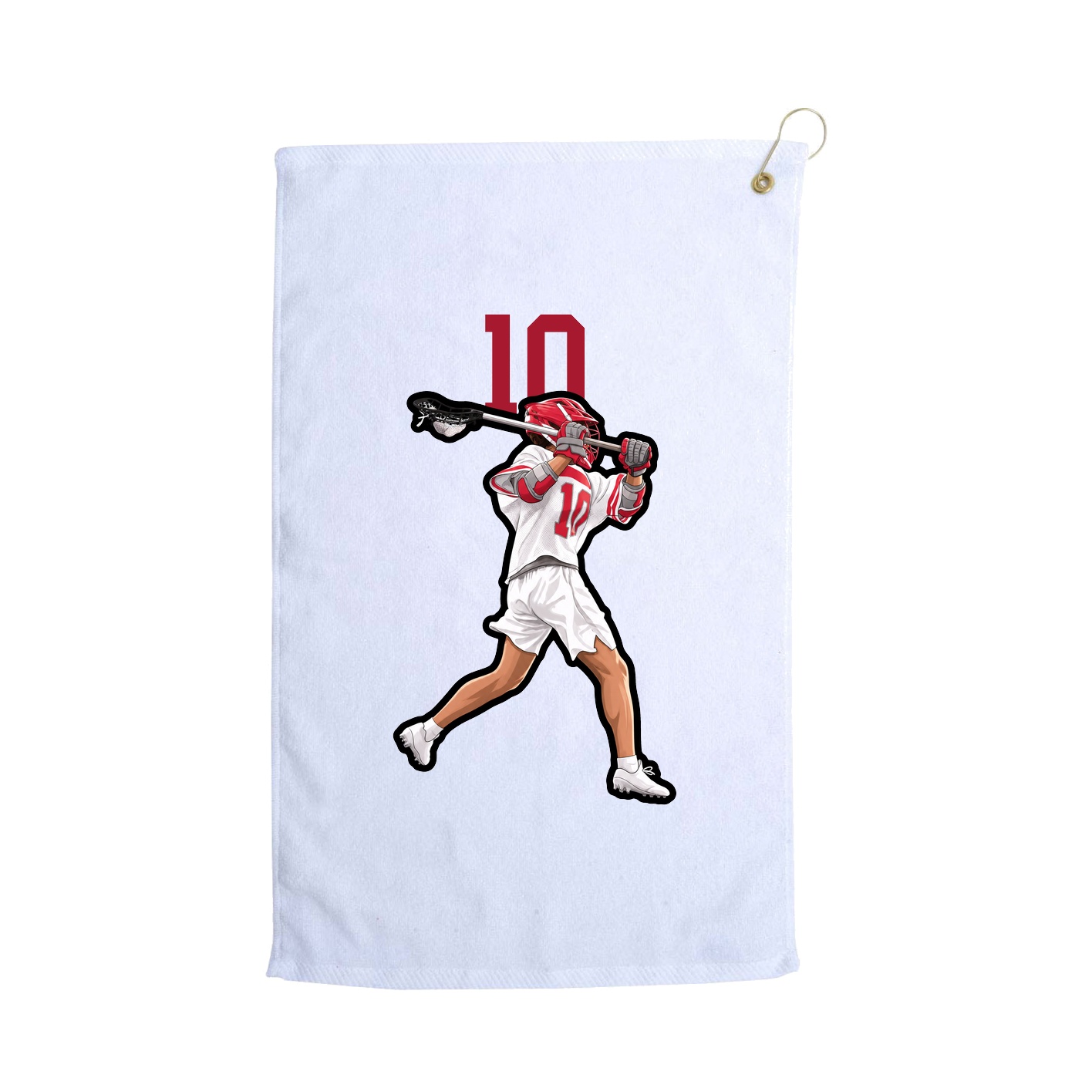 Golf Towel — Number Top in White