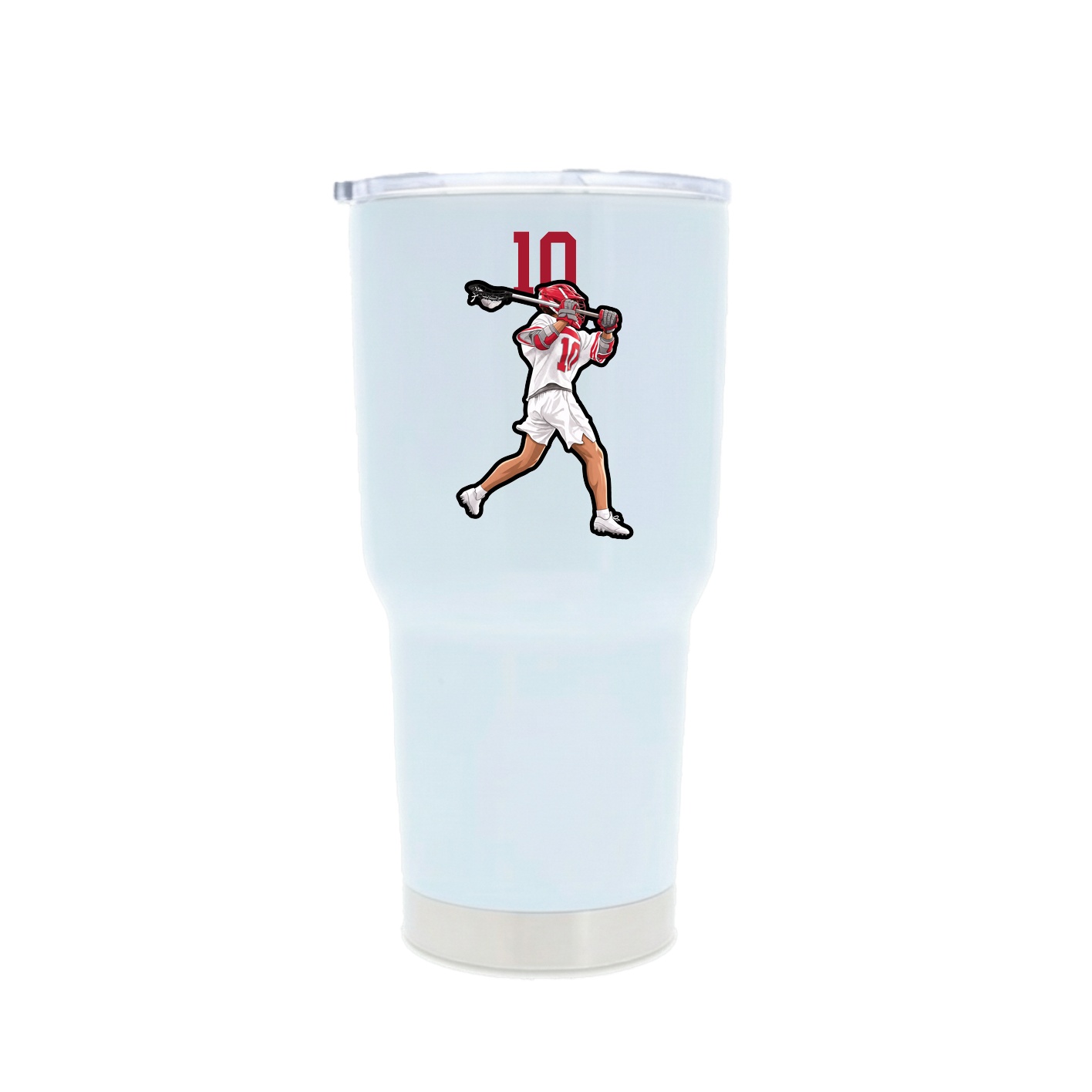 30oz Stainless Steel Tumbler — Number Top in White