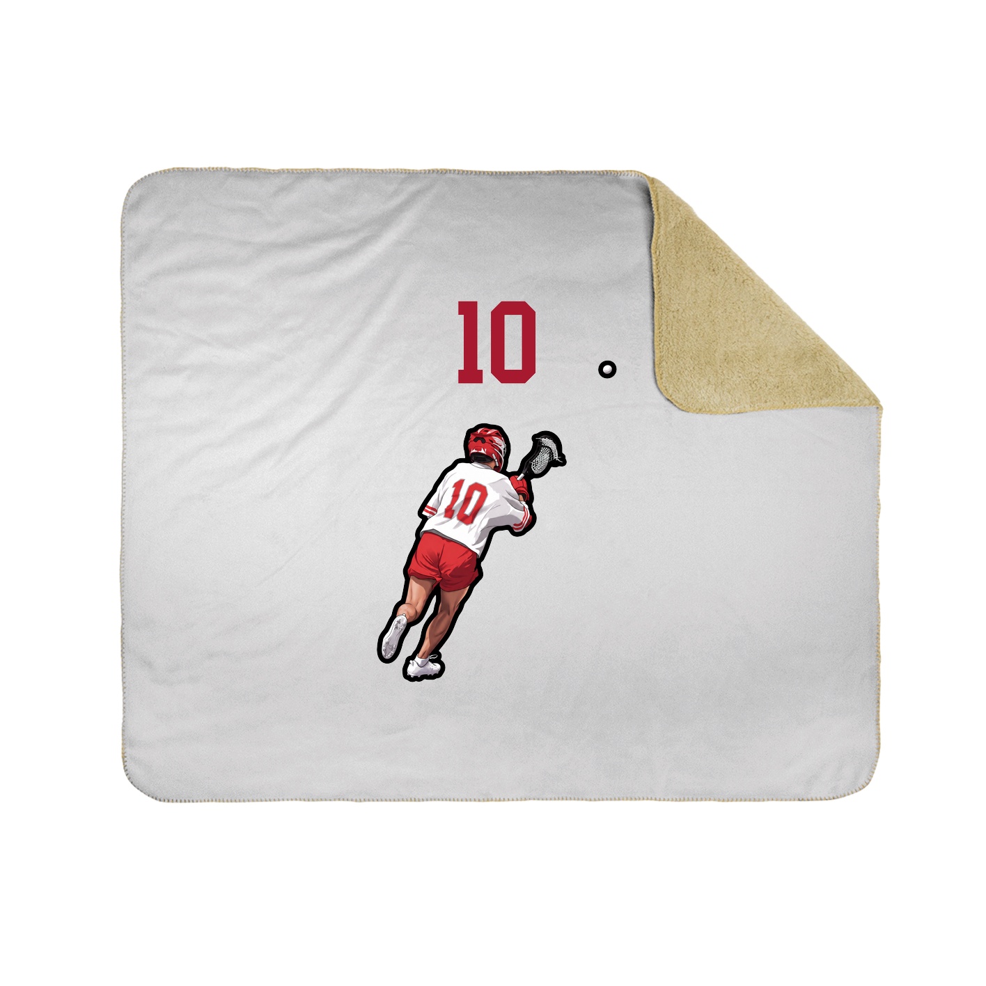 Throw Blanket — Number Top in White