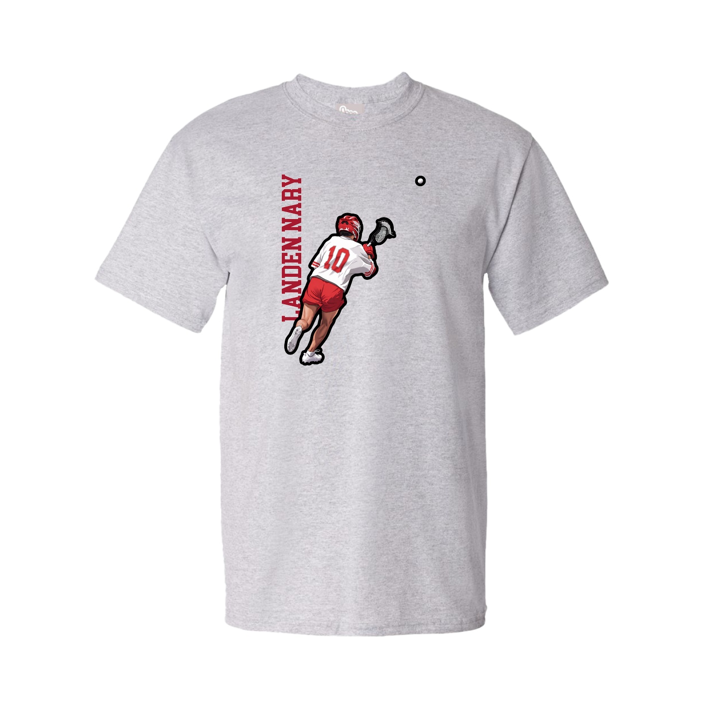 Youth Tee — Name Vertical in Grey