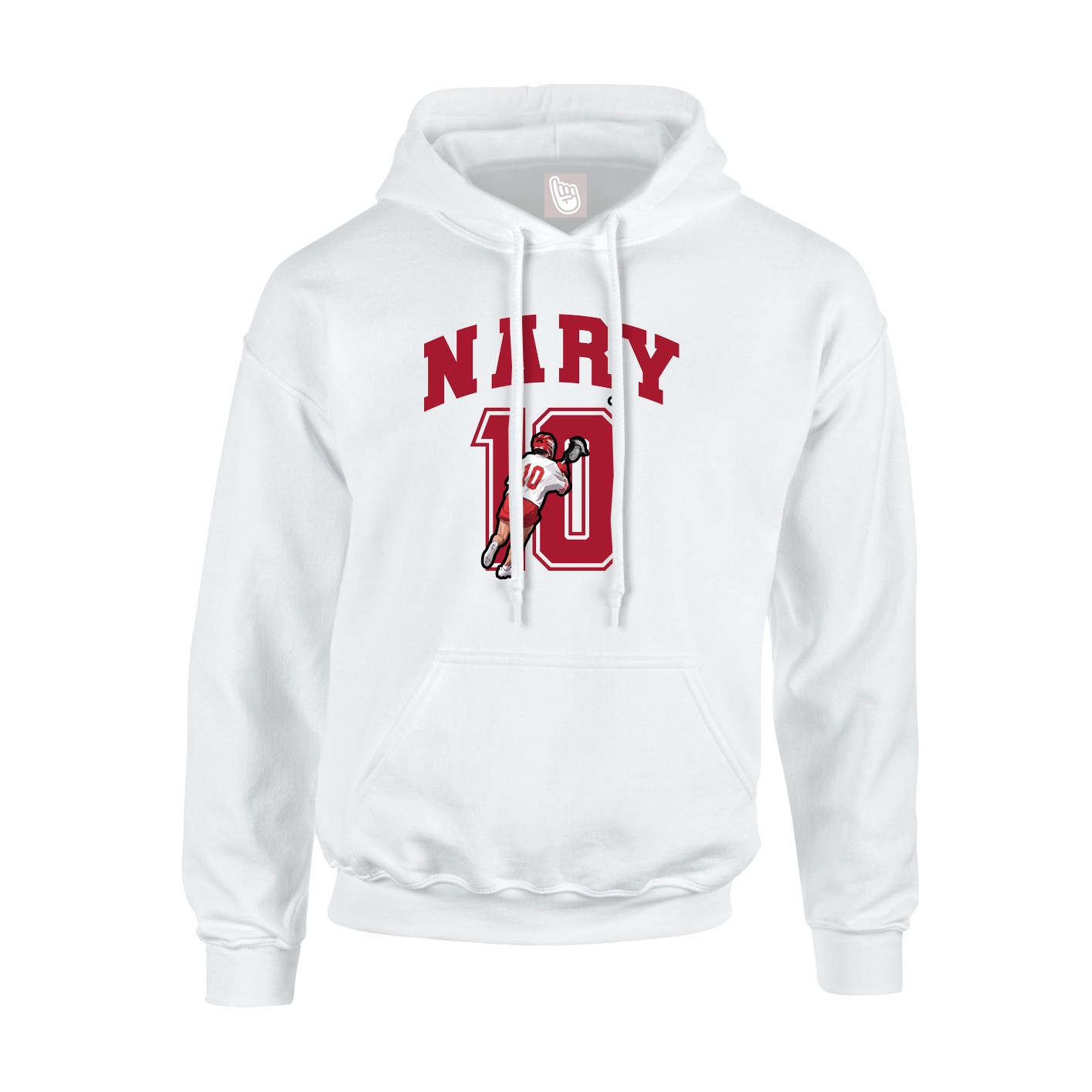 Hoodie — Number in White