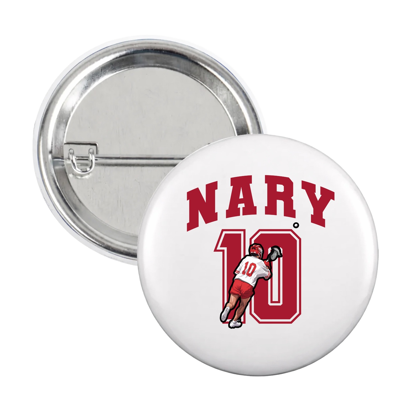 Game Day Button — Number in White