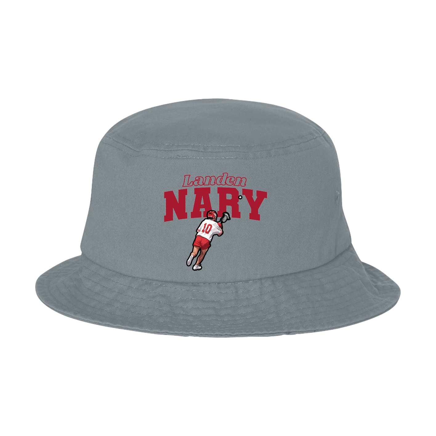 Bucket Cap — Name Arch in Grey