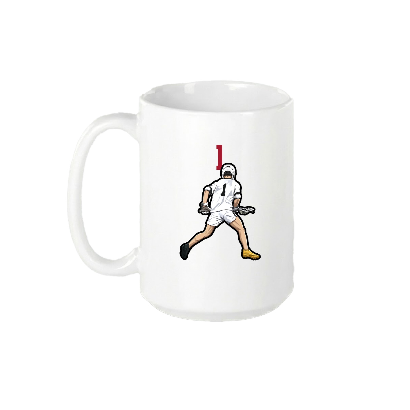 15oz Coffee Mug — Number Top in White