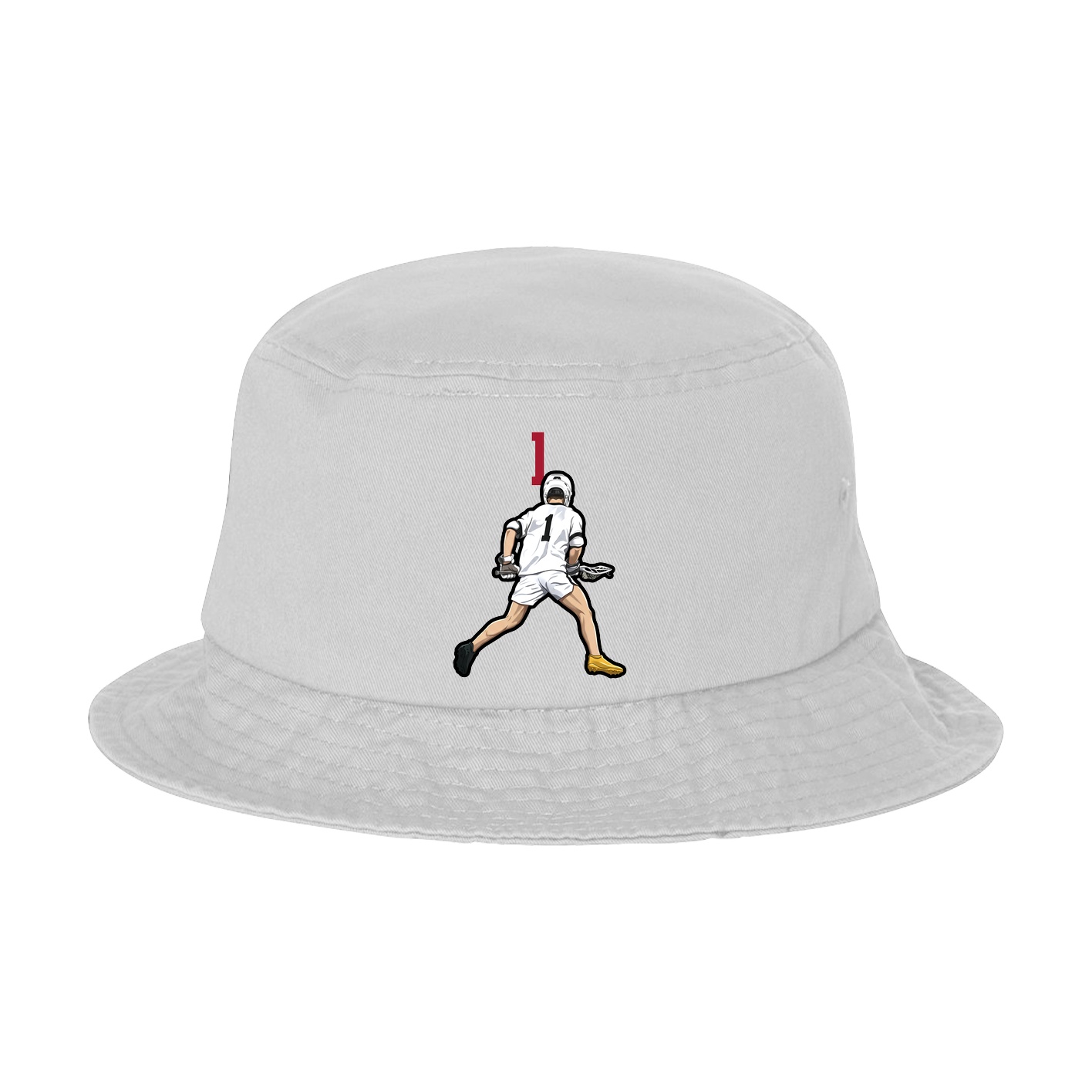 Bucket Cap — Number Top in White