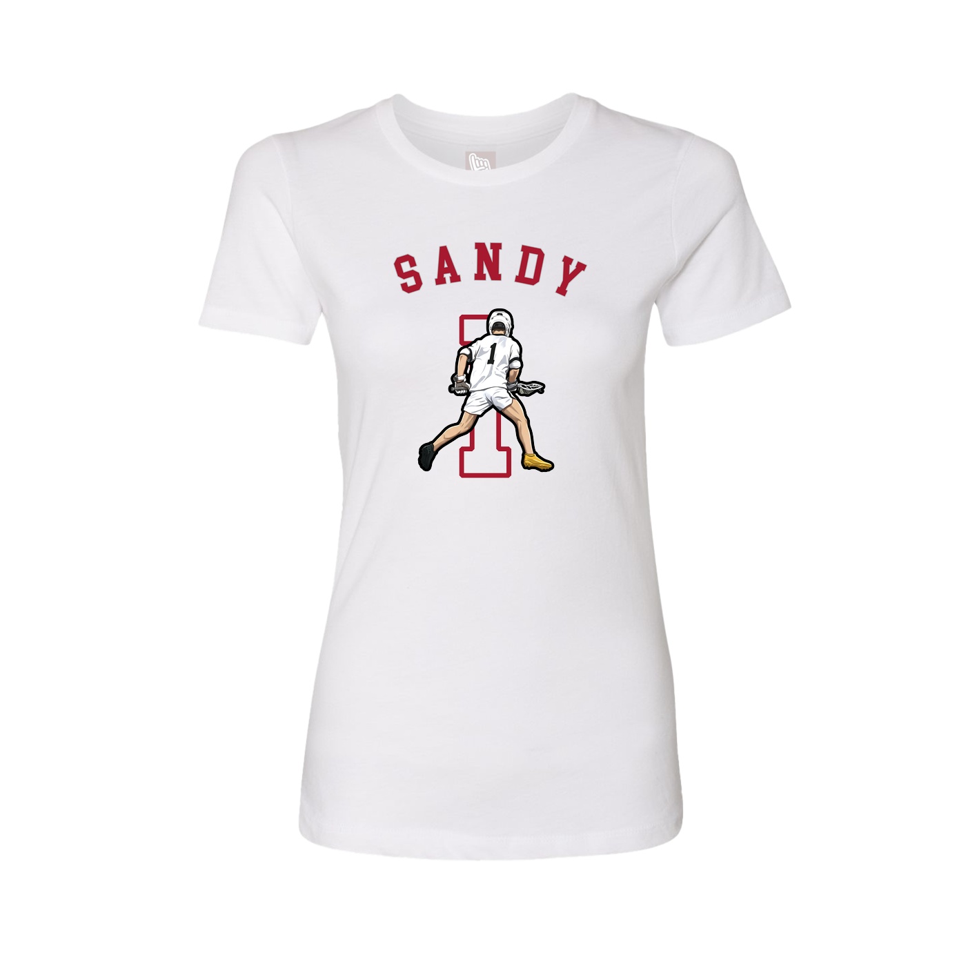 Fitted Women's Tee — Shirsey Arch in White
