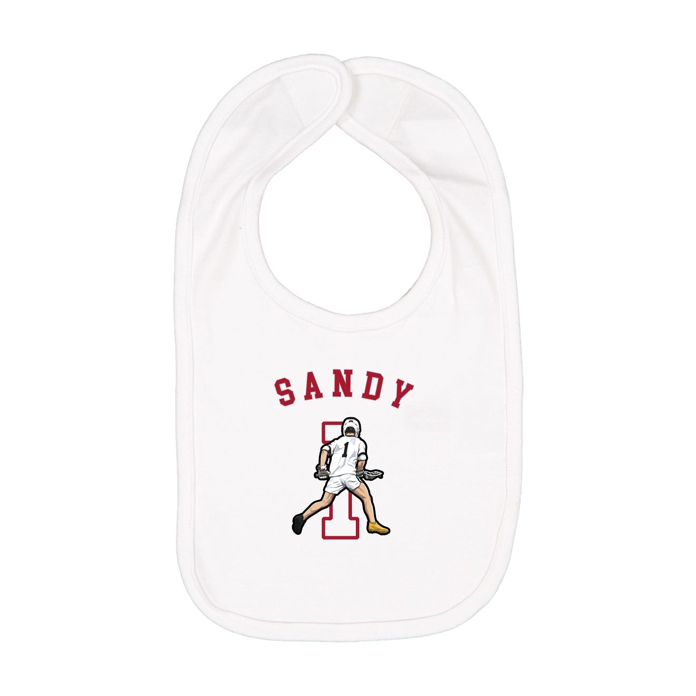 Infant Bib — Shirsey Arch in White