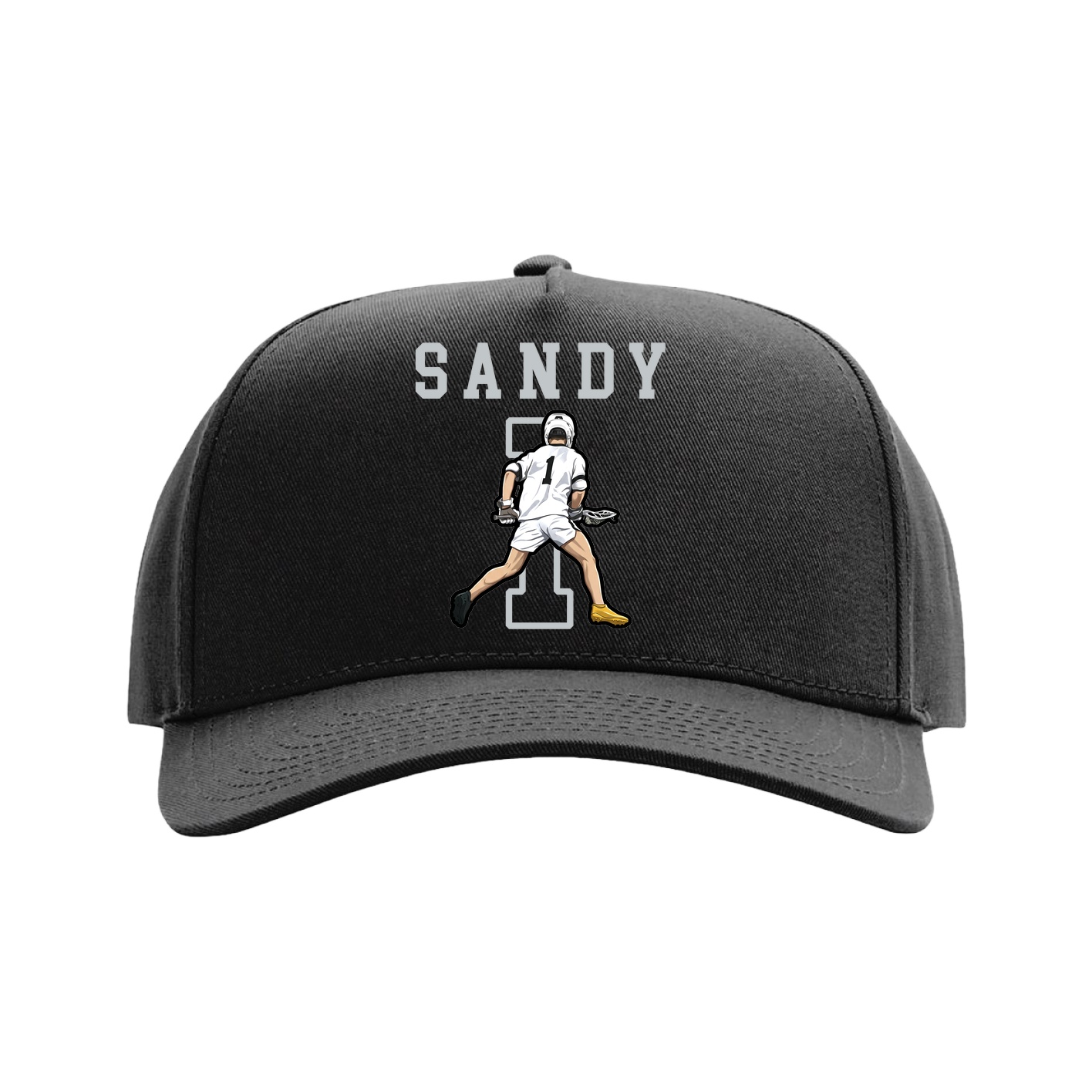 Full Fabric Five-Panel Champ Cap — Shirsey in Black