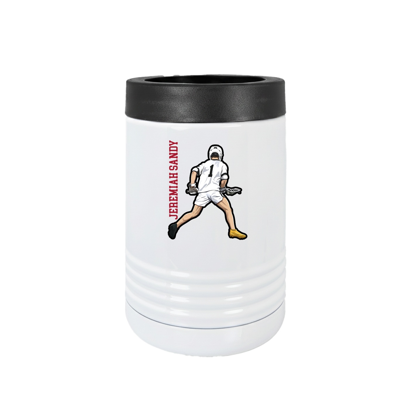 Beverage Holder — Name Vertical in White