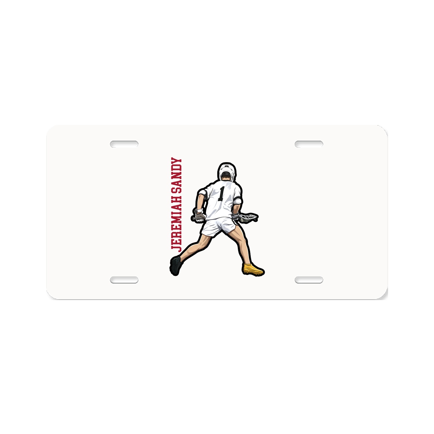 License Plate — Name Vertical in Classic