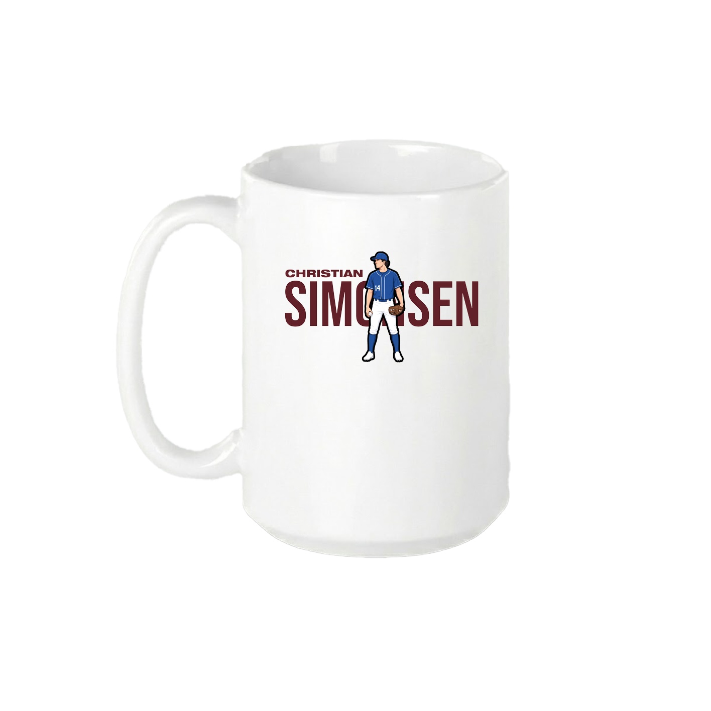 15oz Coffee Mug — Player Name in White