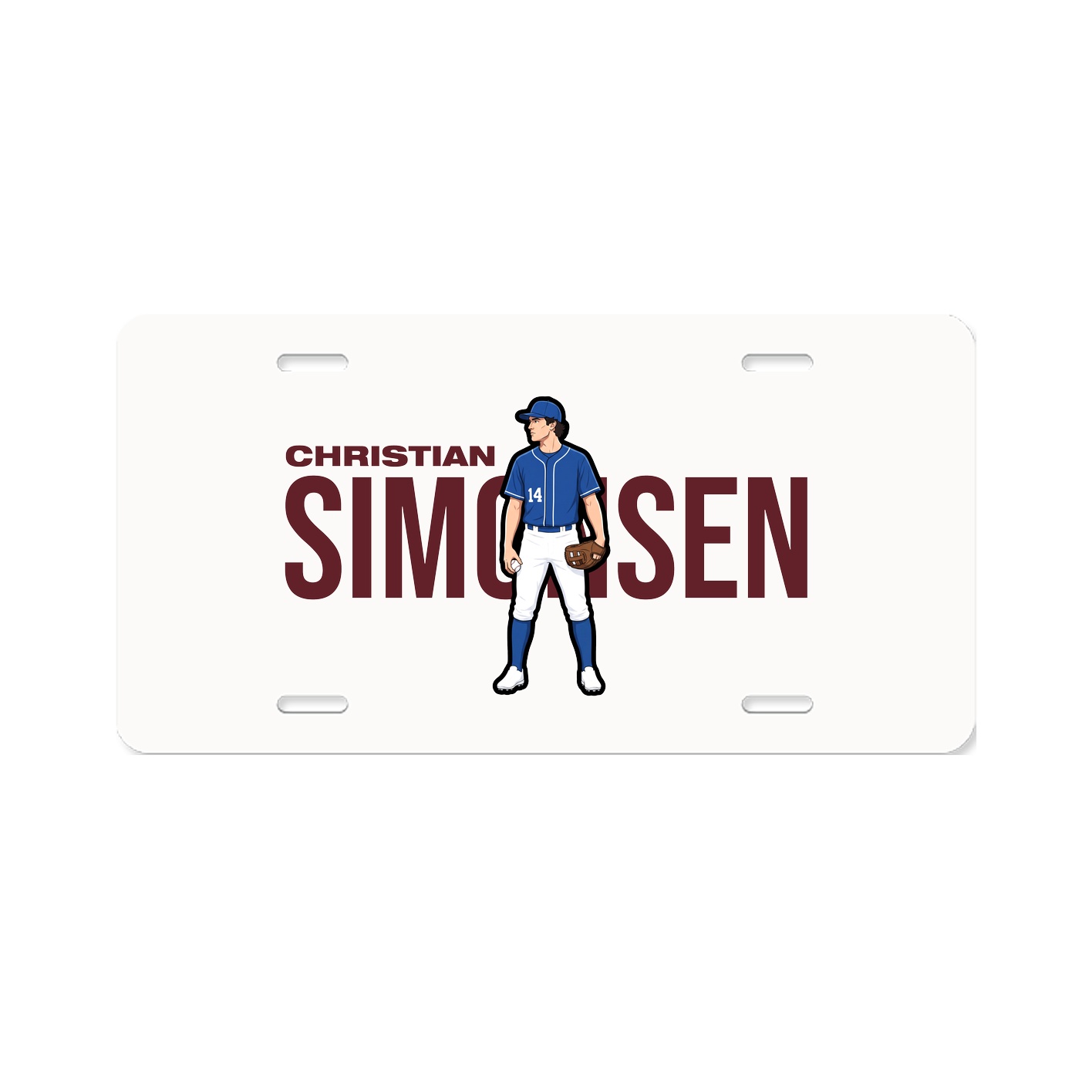 License Plate — Player Name in Classic