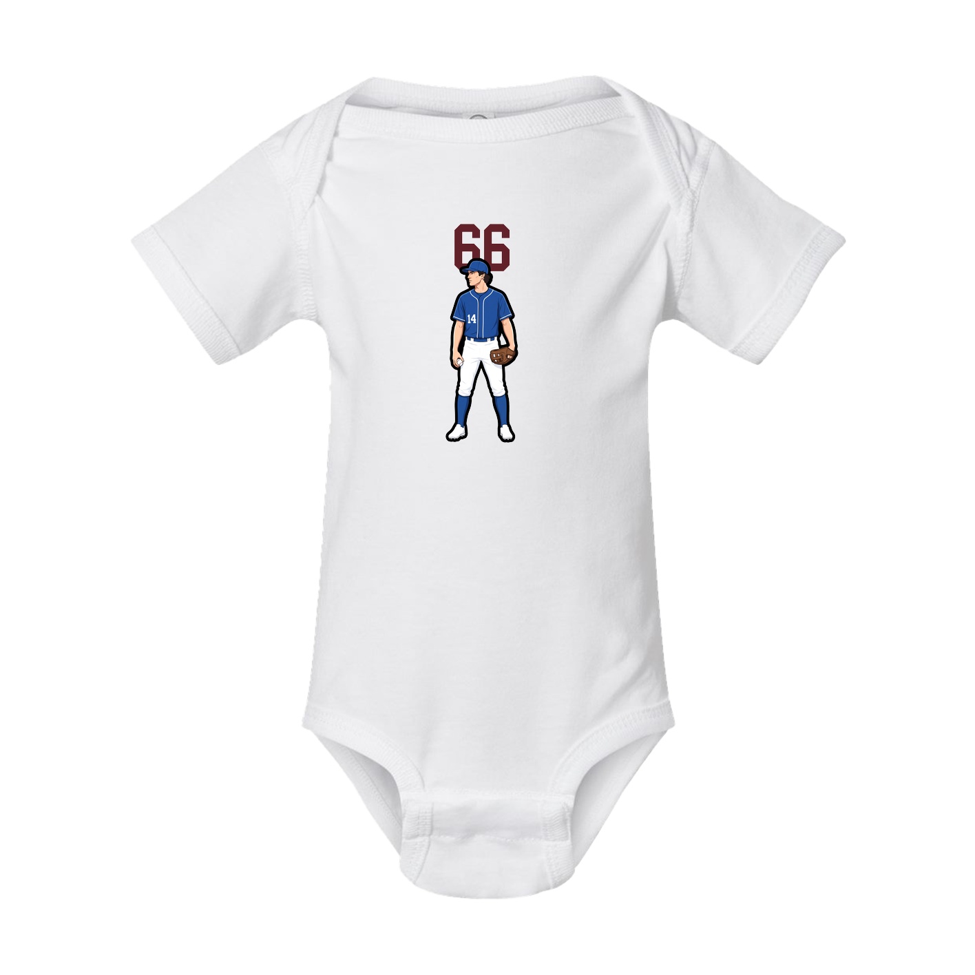 Baby Onesie — Number Top in White