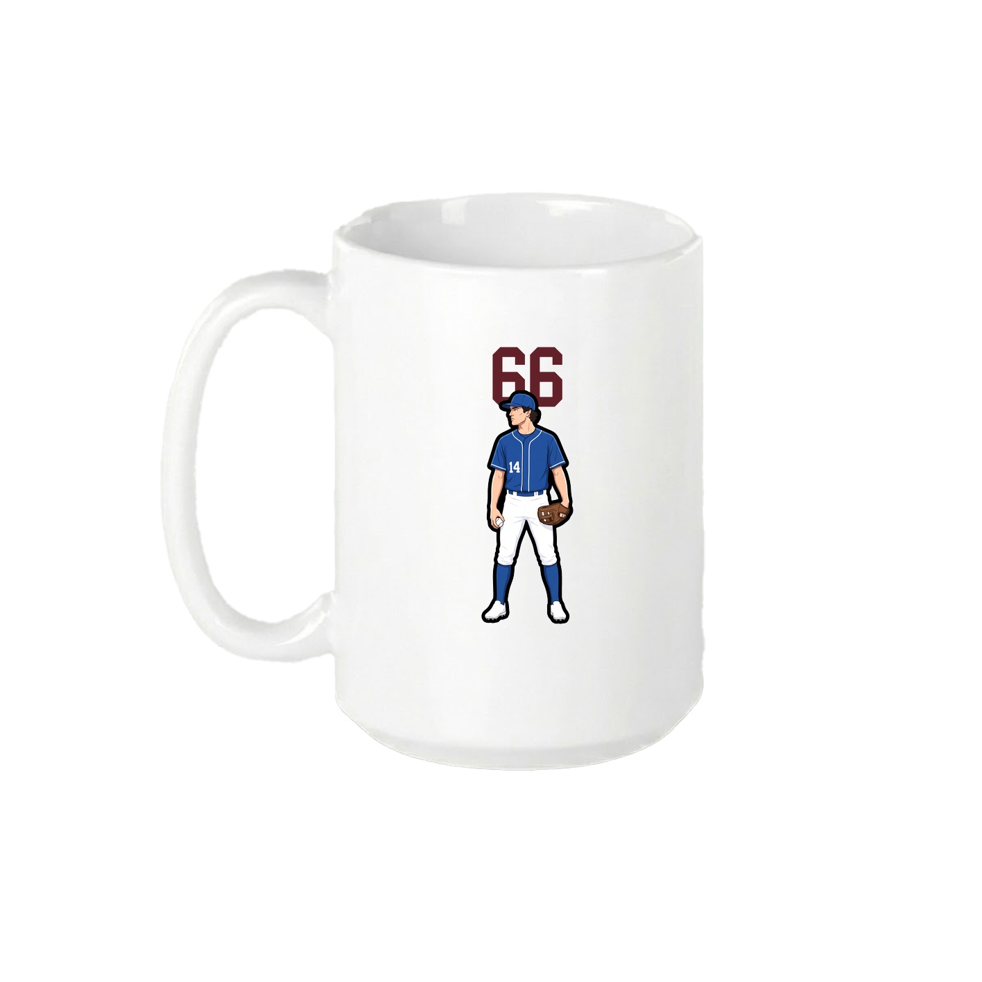 15oz Coffee Mug — Number Top in White