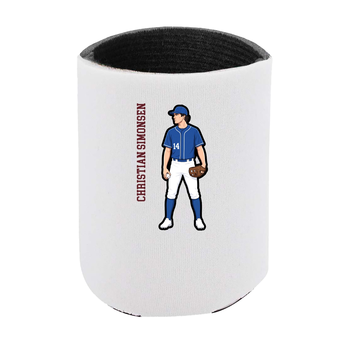 Can Holder — Name Vertical in White