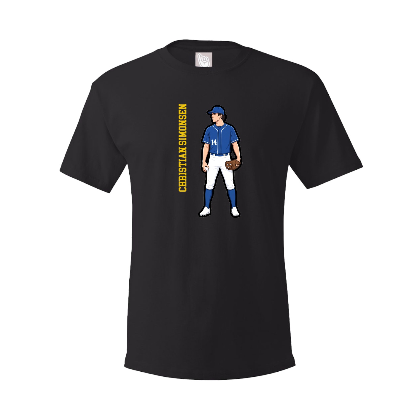 Tee — Name Vertical in Black