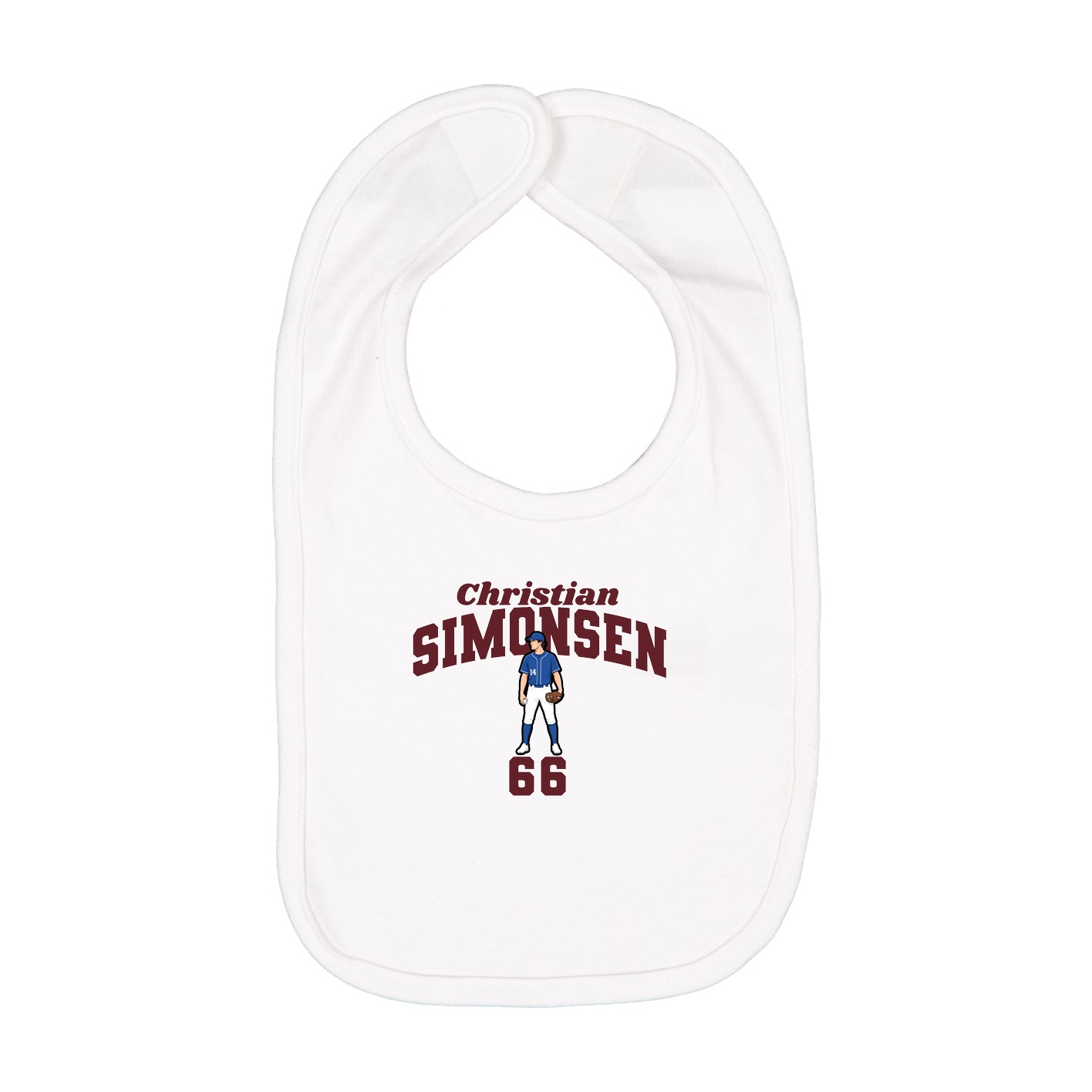 Infant Bib — Signature Arch in White