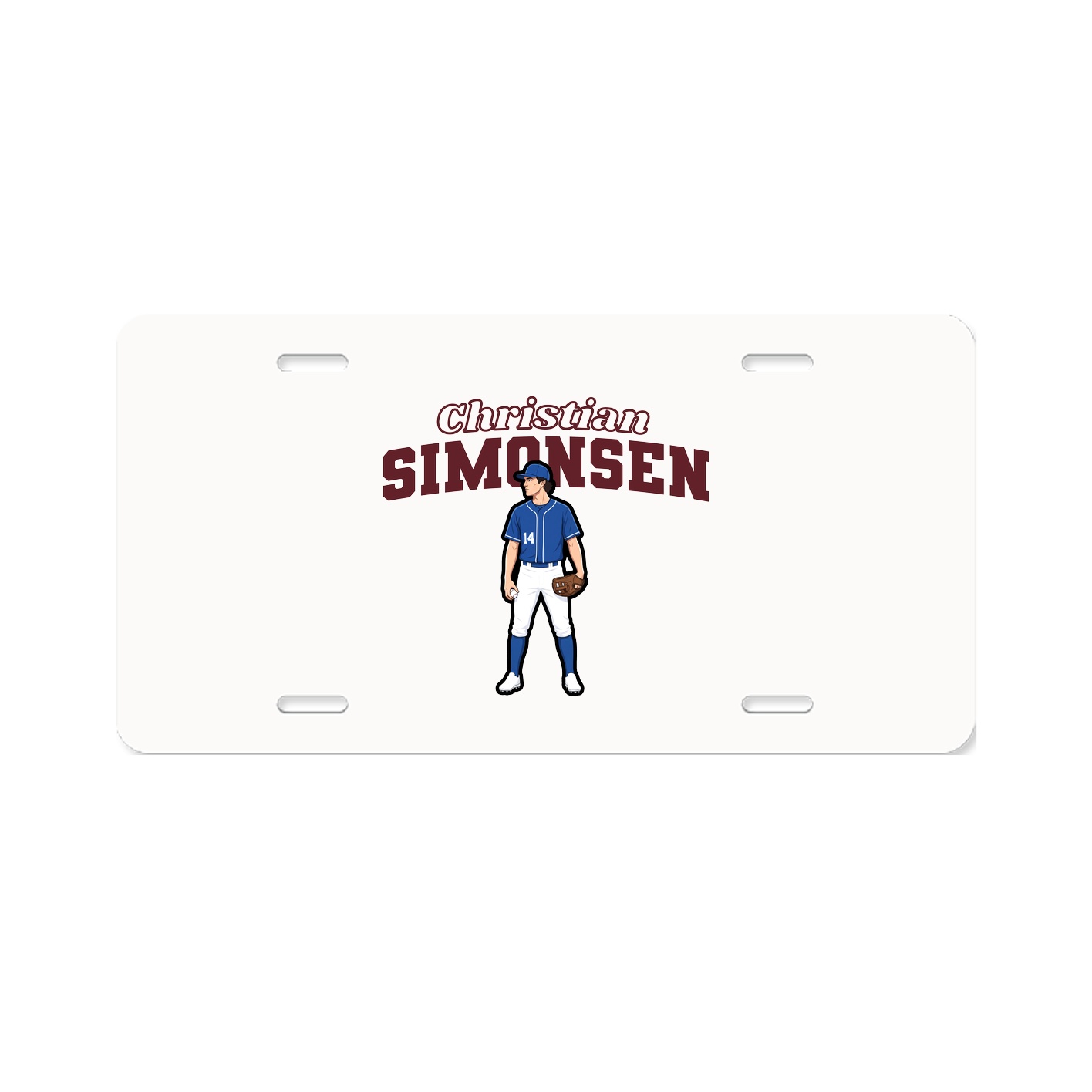 License Plate — Name Arch in Classic