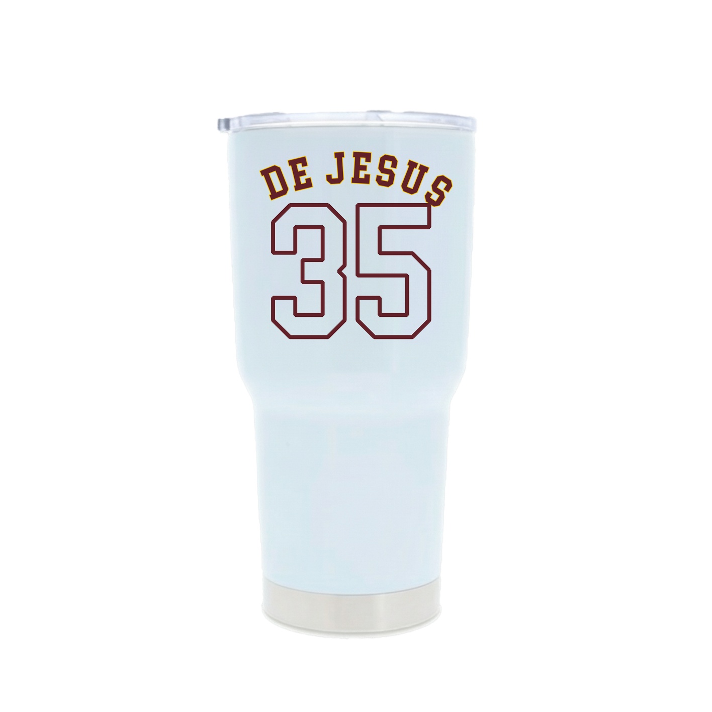 30oz Stainless Steel Tumbler — Shirsey Arch in White