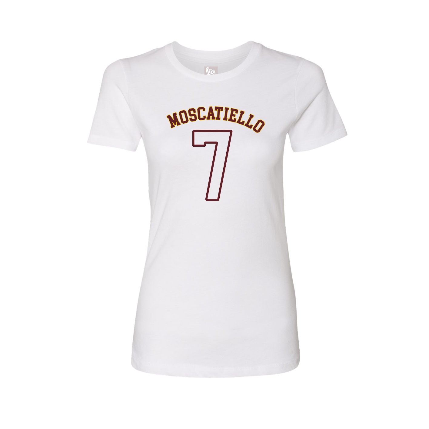 Fitted Women's Tee — Shirsey Arch in White
