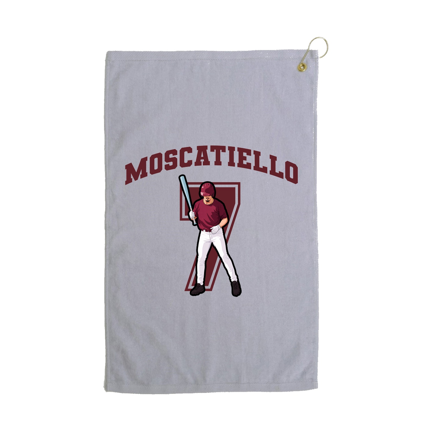 Golf Towel — Number in Grey