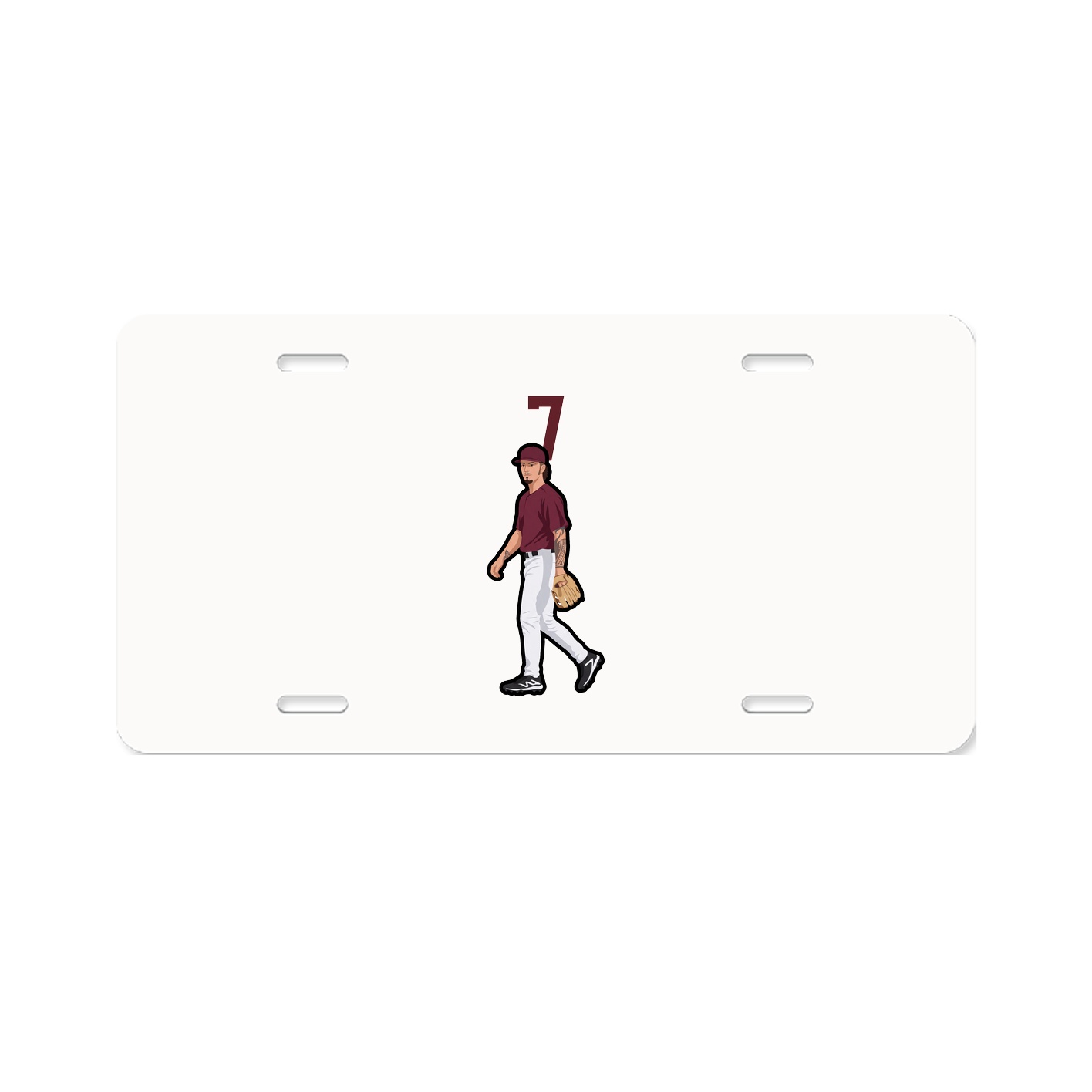 License Plate — Number Top in Classic