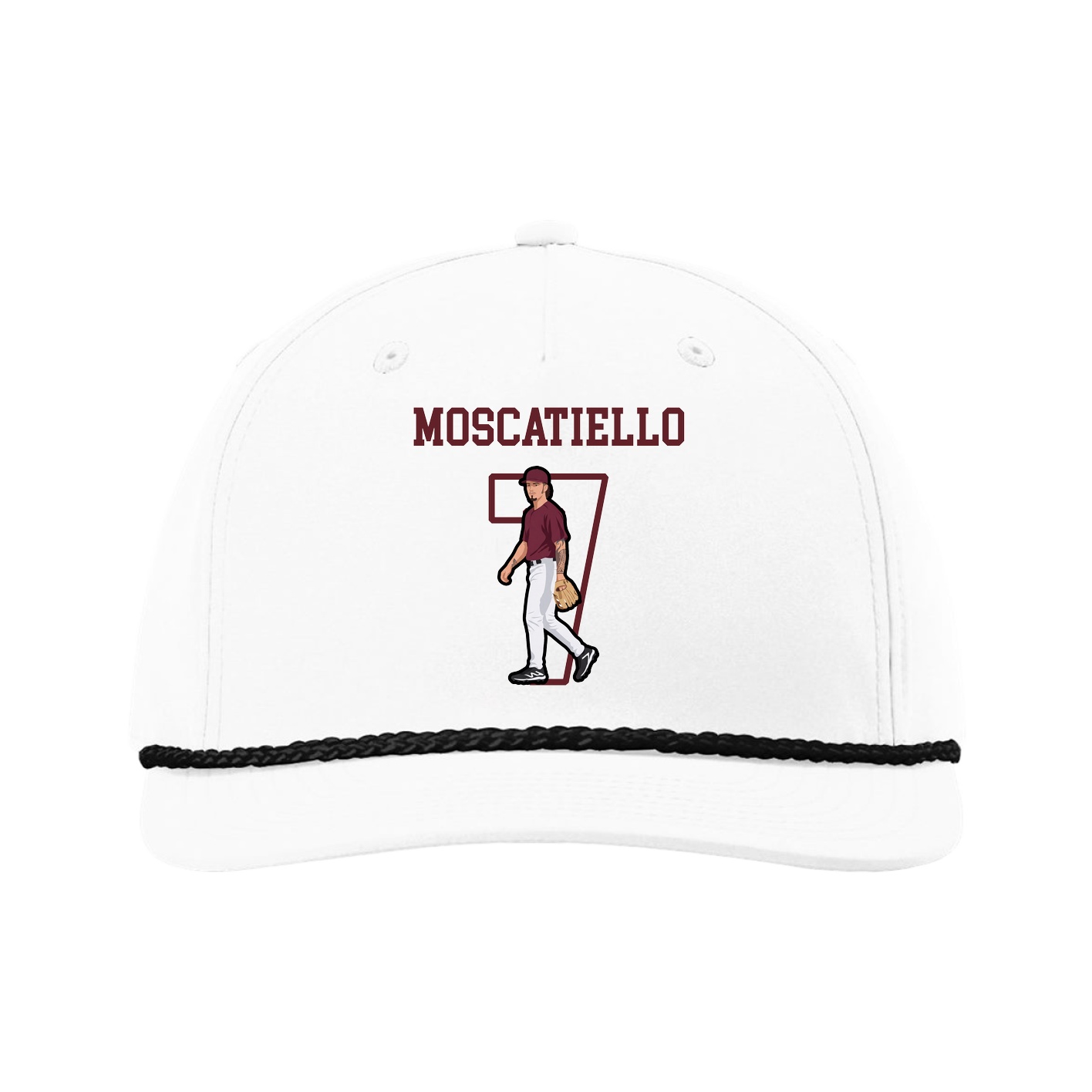 Five-Panel Classic Rope Cap — Shirsey in White