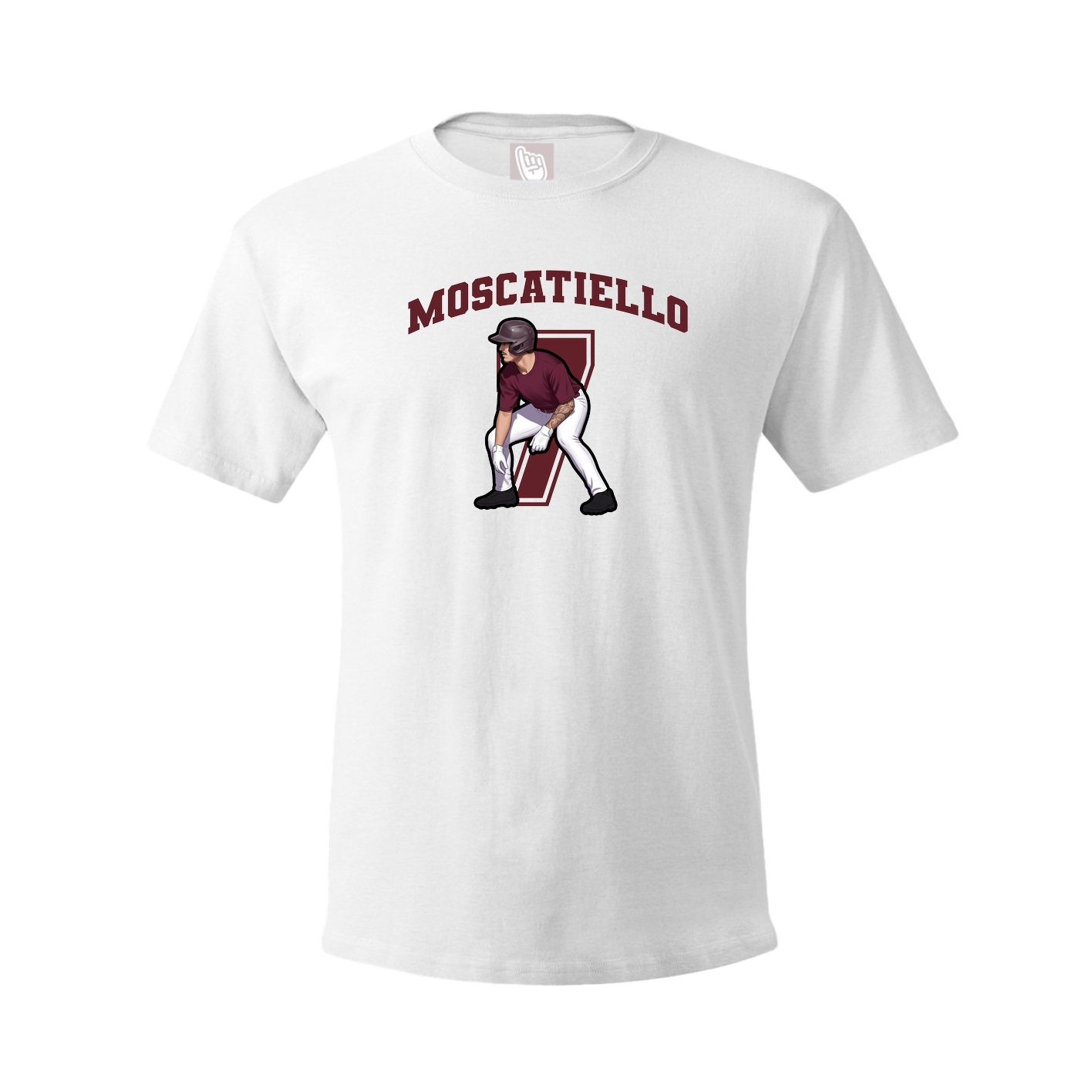 Youth Tee — Number in White