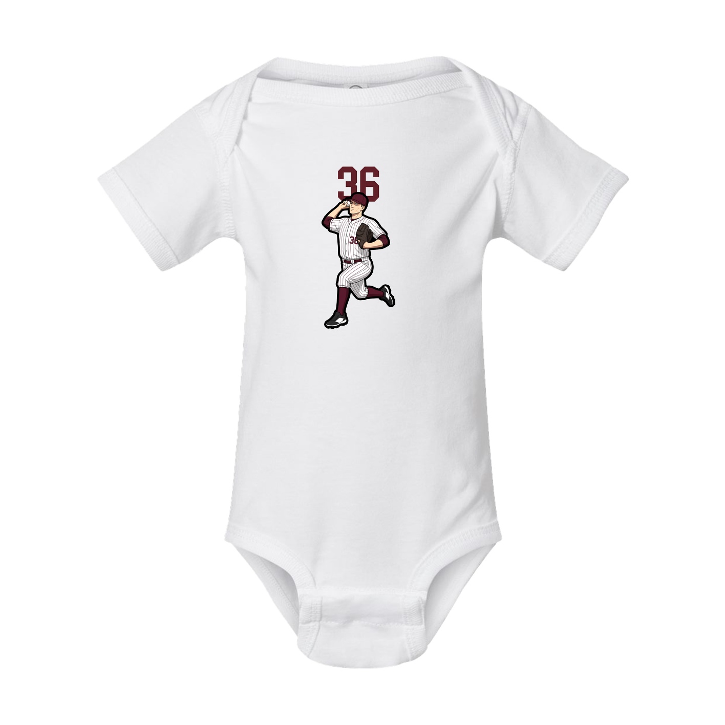 Baby Onesie — Number Top in White