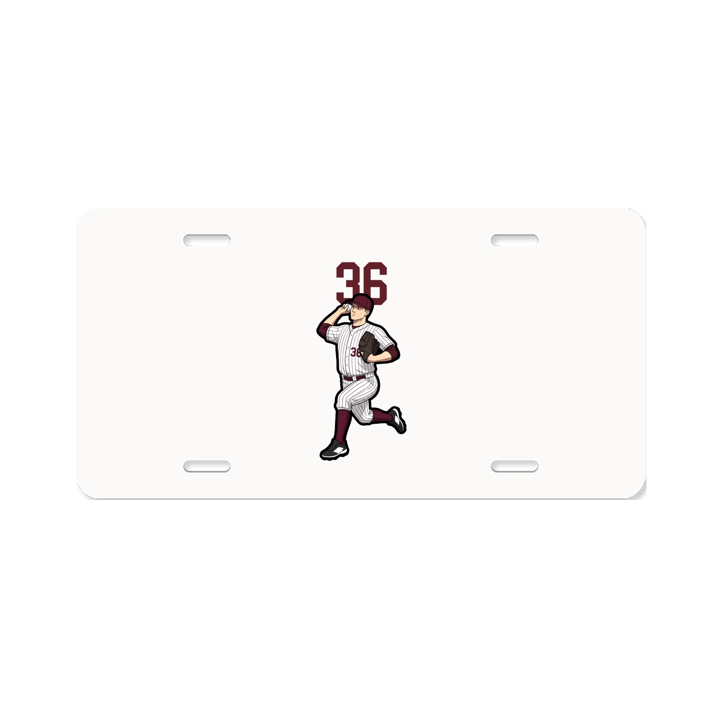 License Plate — Number Top in Classic