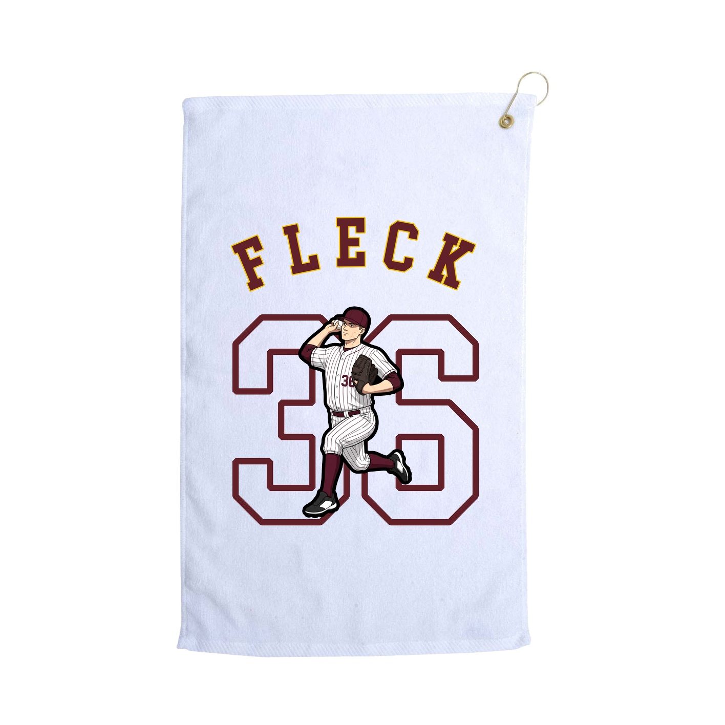 Golf Towel — Shirsey Arch in White