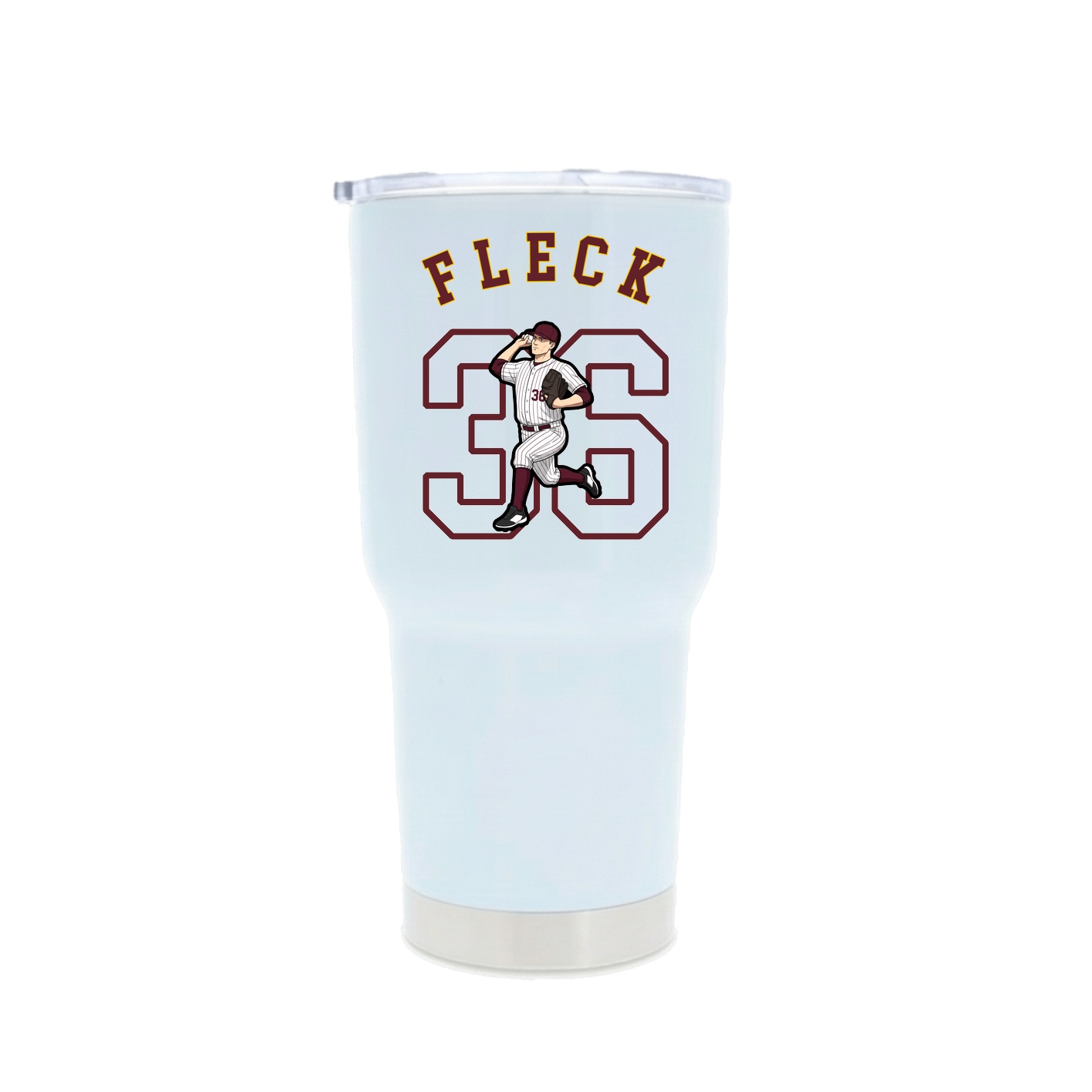 30oz Stainless Steel Tumbler — Shirsey Arch in White