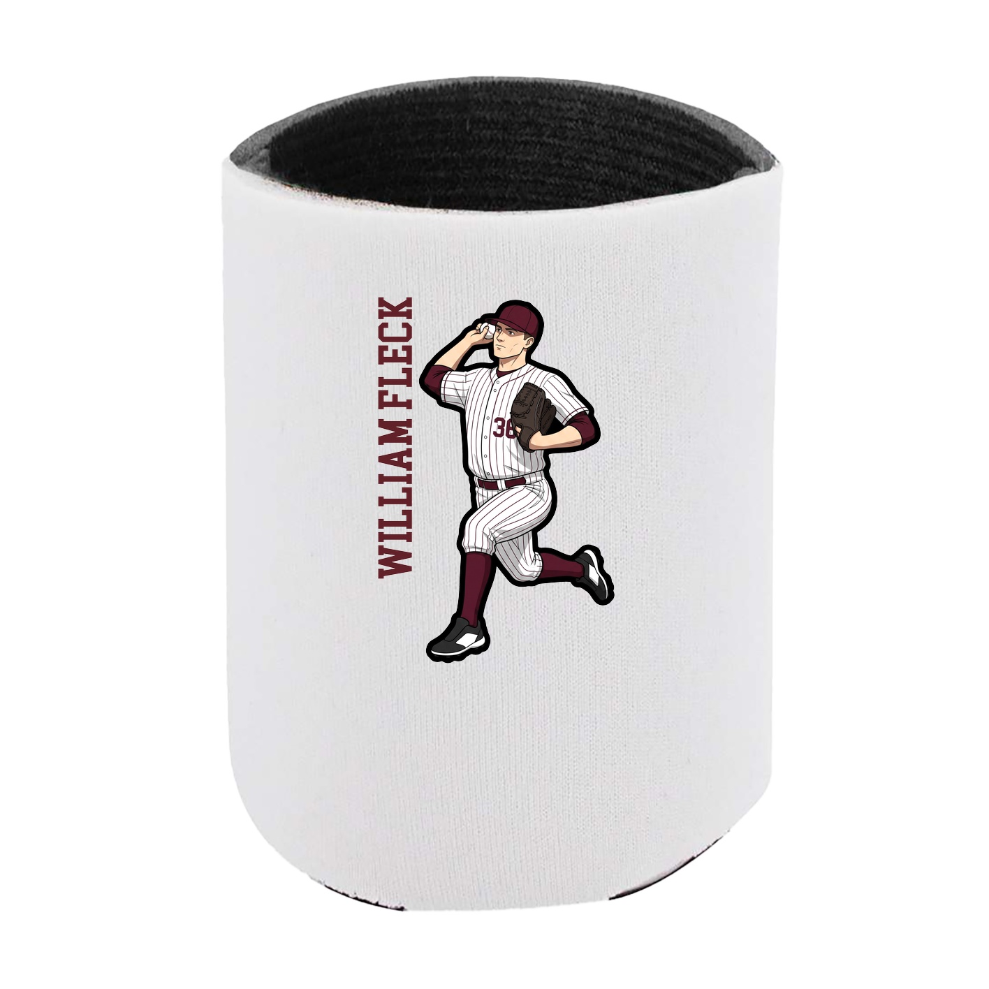 Can Holder — Name Vertical in White