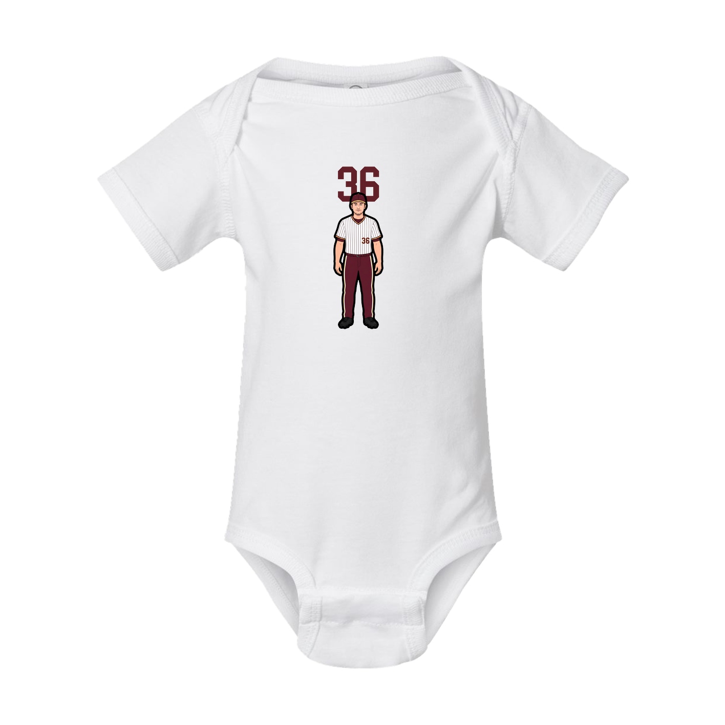 Baby Onesie — Number Top in White