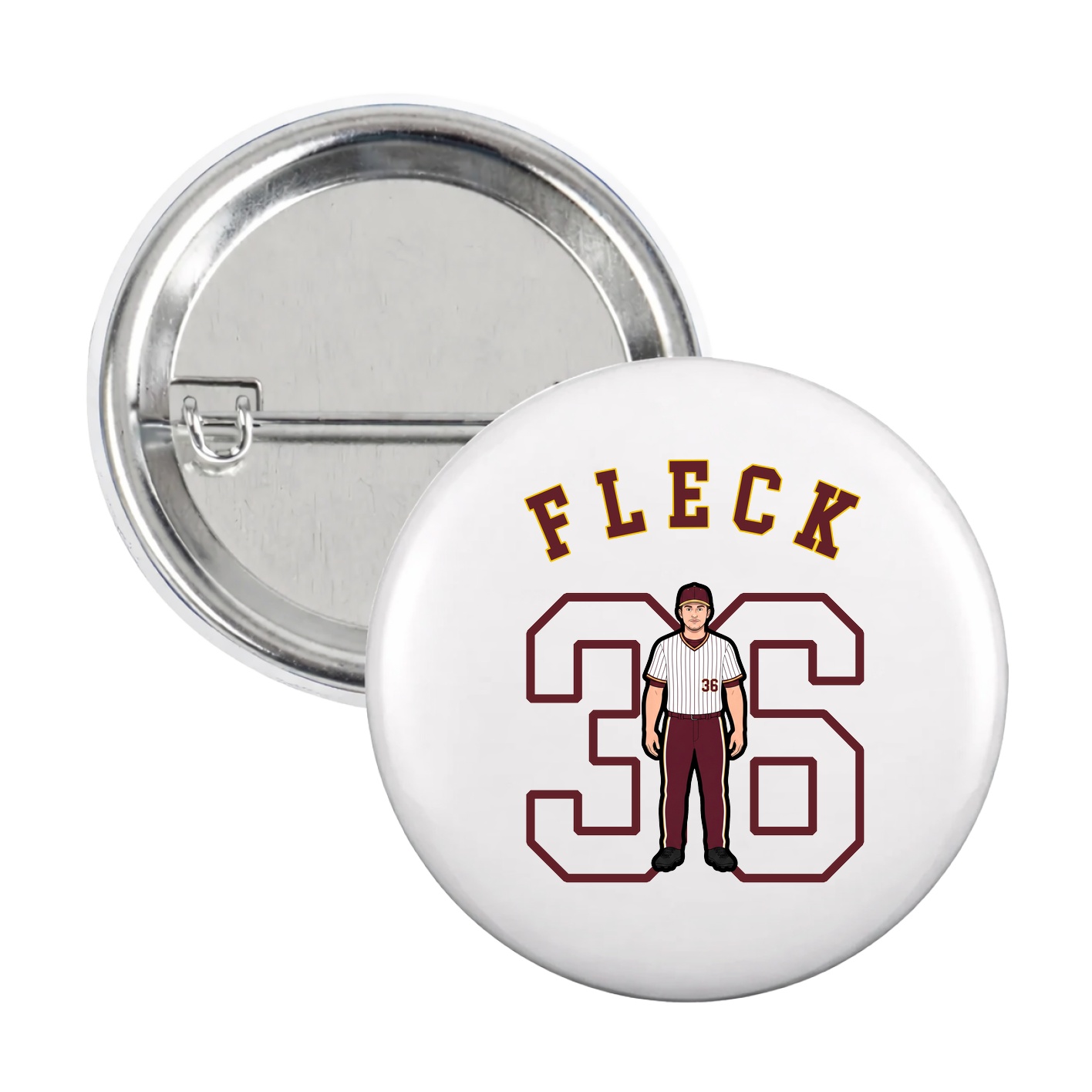 Game Day Button — Shirsey Arch in White