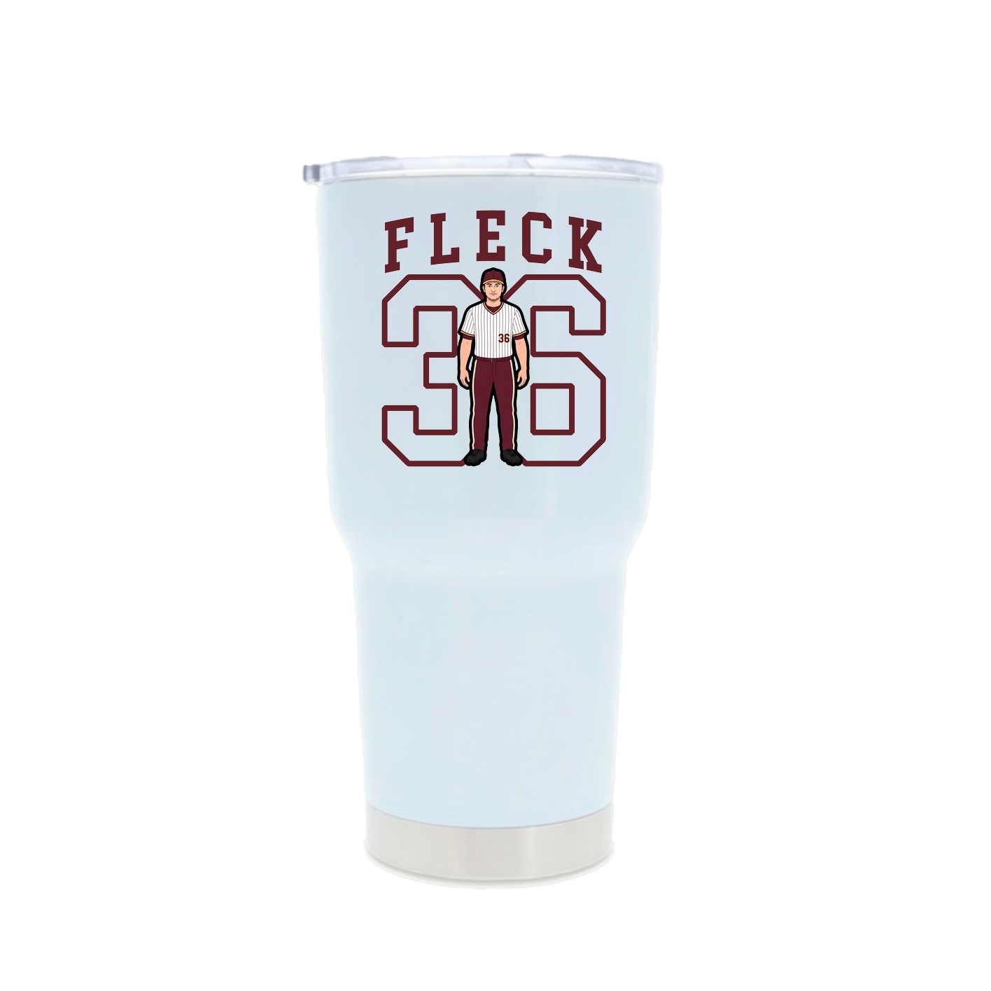 30oz Stainless Steel Tumbler — Shirsey in White