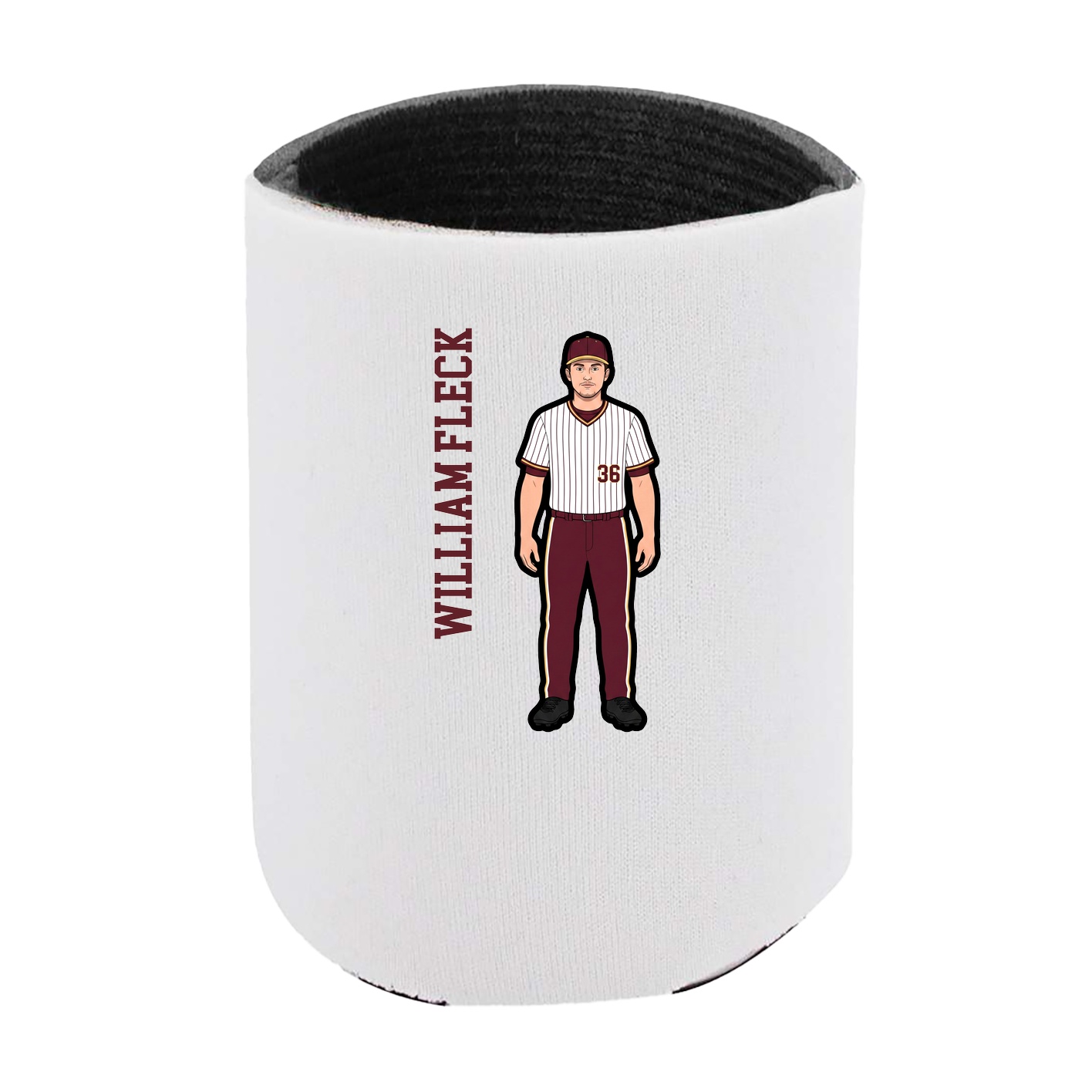 Can Holder — Name Vertical in White