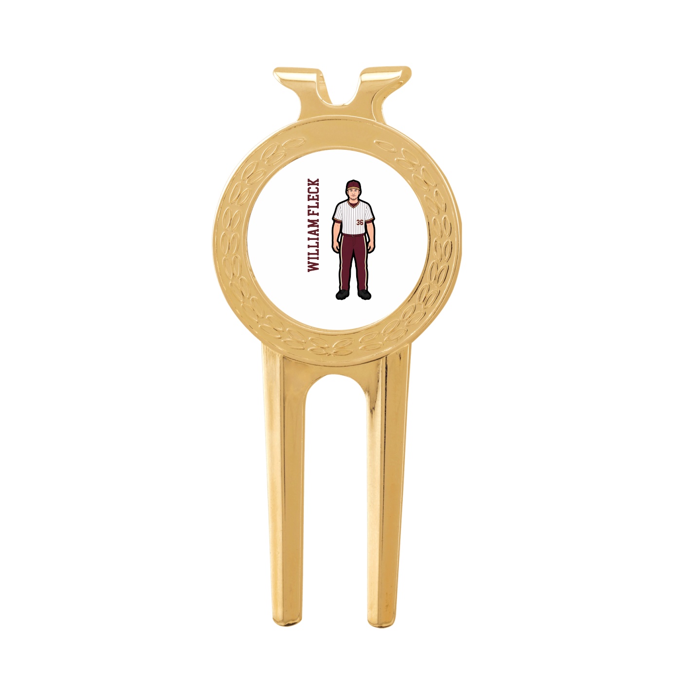 Divot Tool with Ball Marker — Name Vertical in Classic
