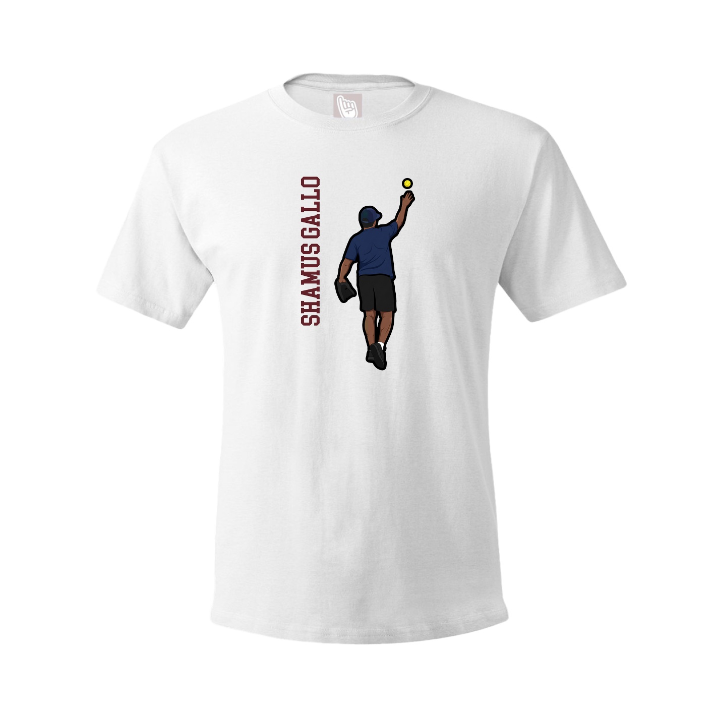 Youth Tee — Name Vertical in White