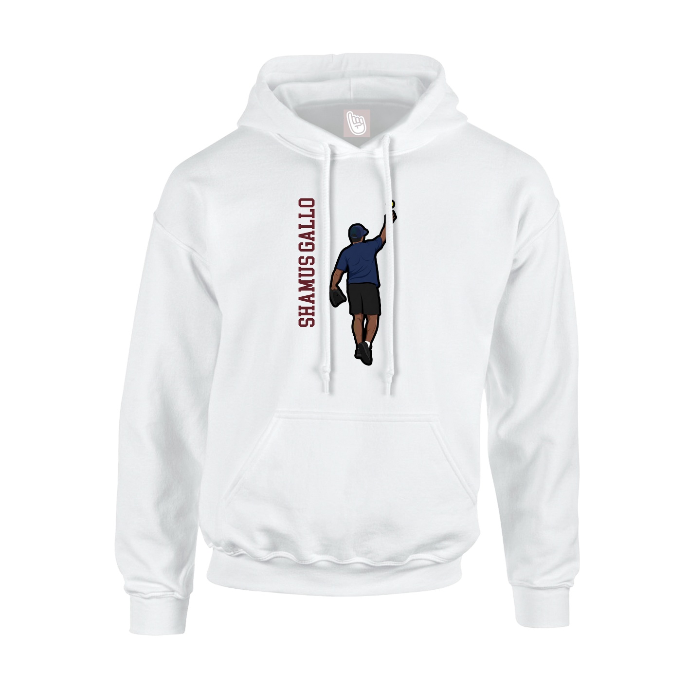 Youth Hoodie — Name Vertical in White