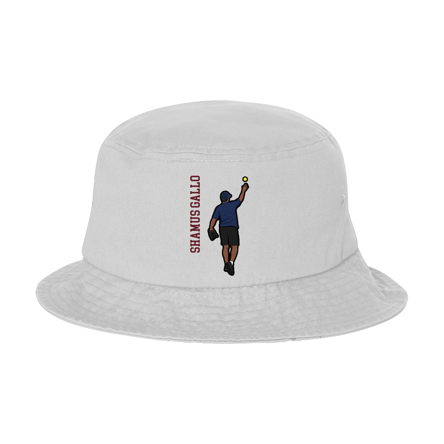 Bucket Cap — Name Vertical in White