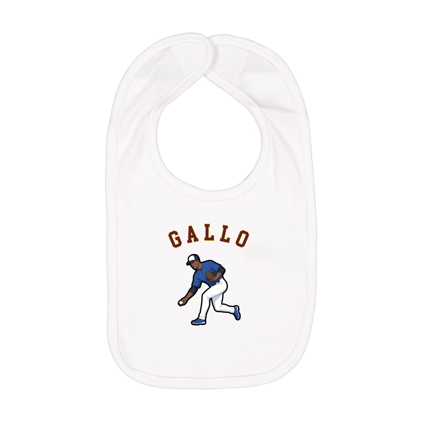 Infant Bib — Shirsey Arch in White