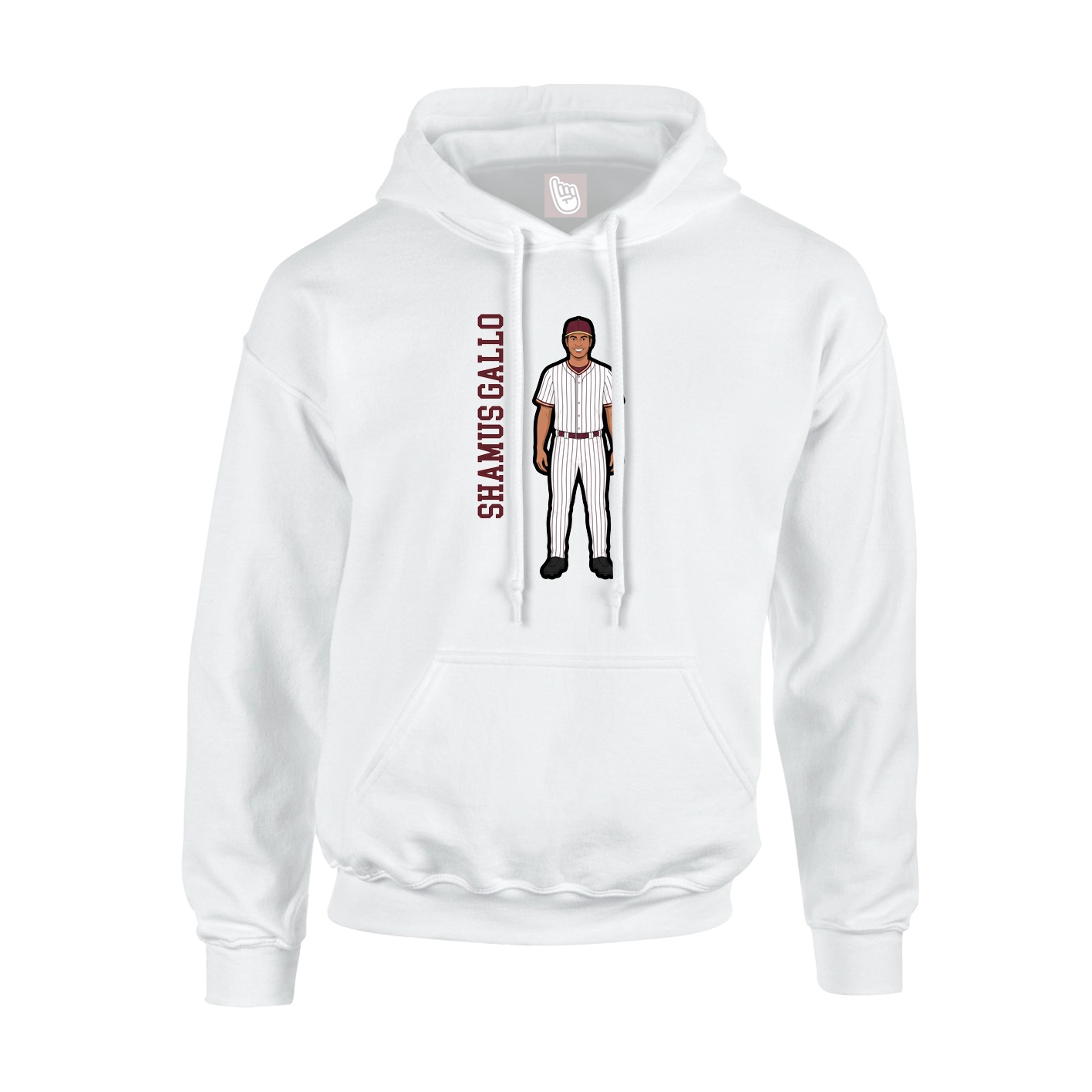 Hoodie — Name Vertical in White
